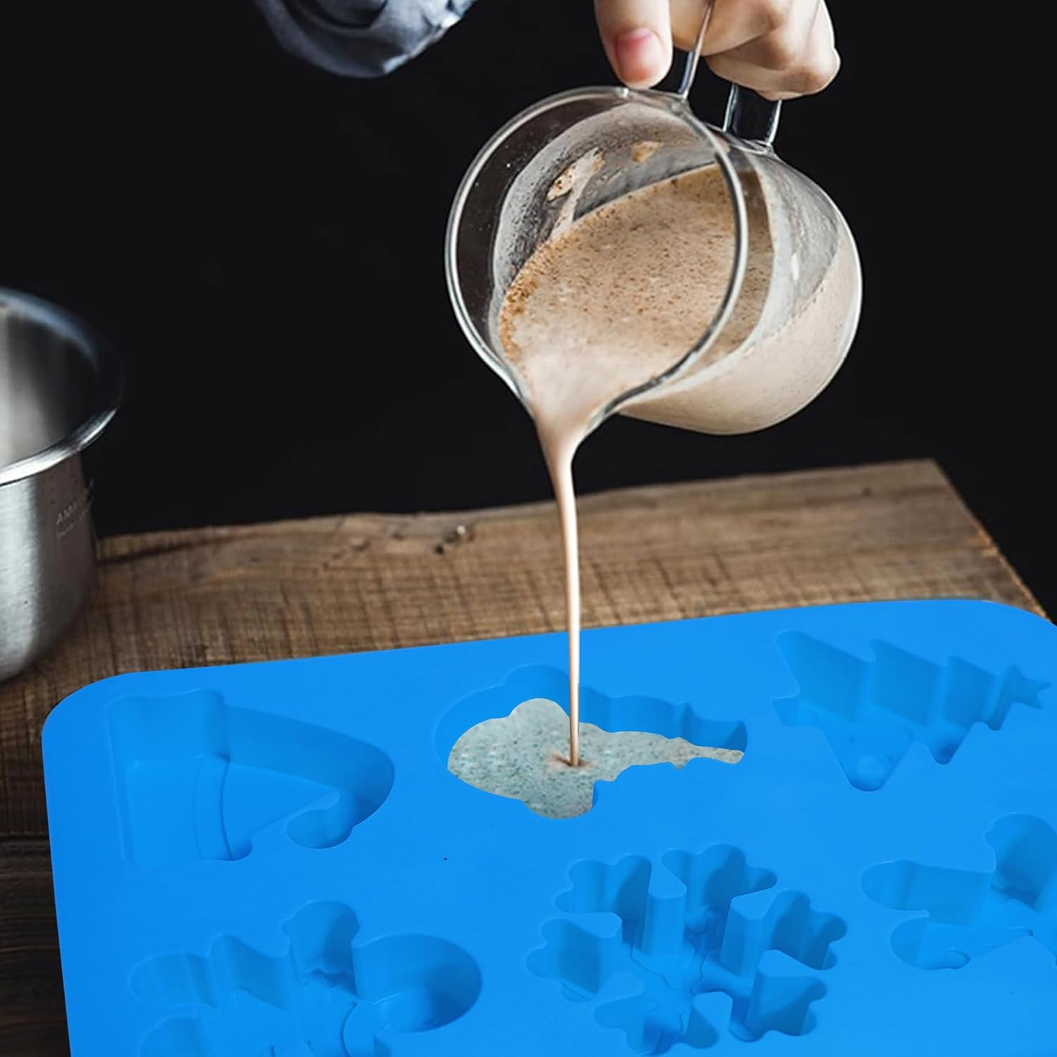 Sidosir Christmas Cake Pans, 3Pack Silicone Christmas Cake Molds for Baking, Non-Stick Silicone Mini Cake Molds for Chocolate, Jello, Candy and Candles image number 6