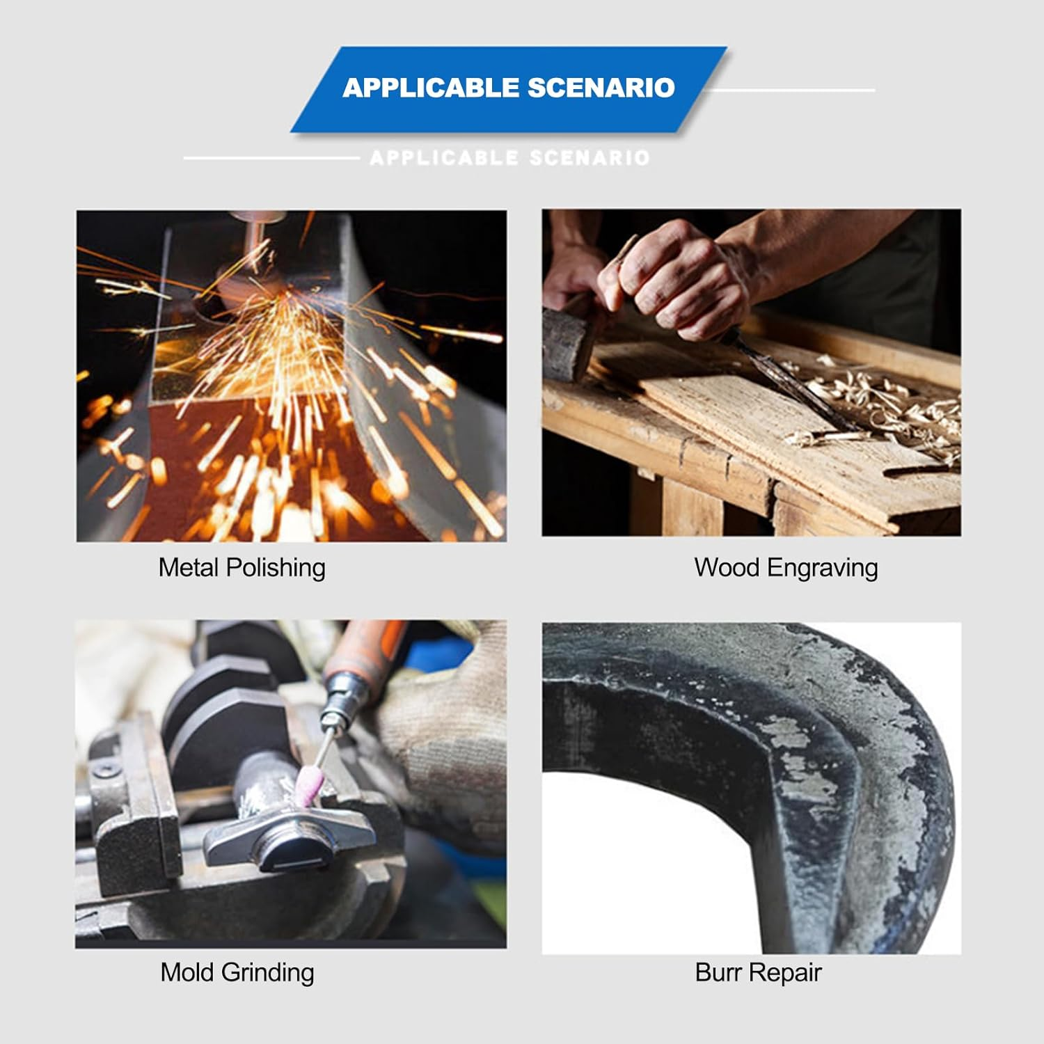 Air Die Grinder Kit, Pneumatic Pencil Die Grinder with Speed Switch, Lightweight Pneumatic Pencil Grinder for Polishing, Engraving image number 1