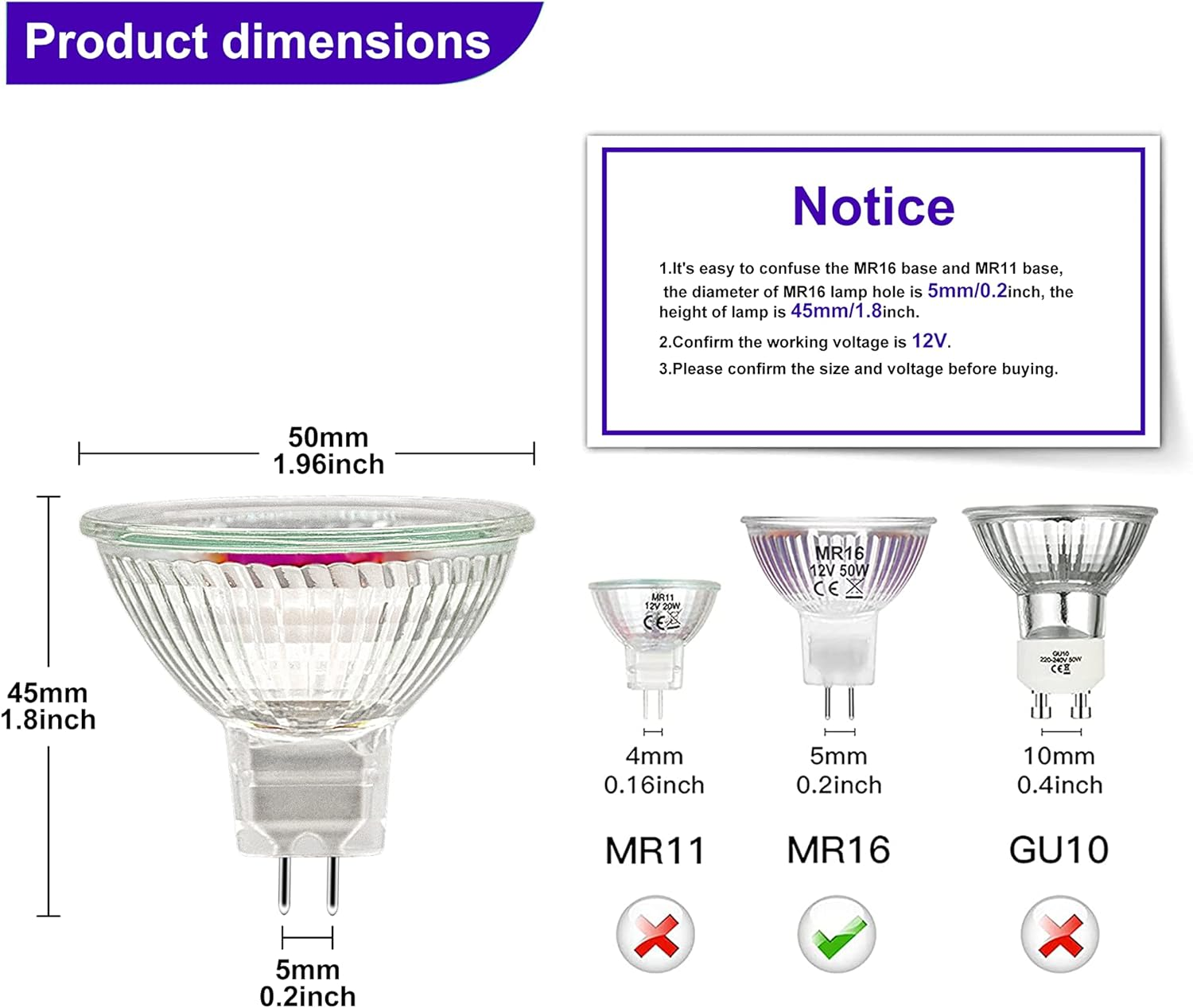Jaenmsa MR16 Halogen Bulbs, Halogen 12 V 20 W, GU5.3 Halogen Spotlight 2700 K Warm White, MR16 Halogen Bulbs Dimmable, Halogen Reflector Light Bulb Bulbs Bi-Pin, Ceiling Bulbs 280 Lm, Pack of 6 image number 6