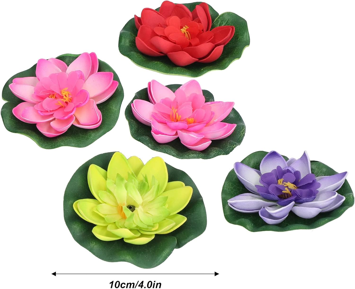 Artificial Pond Plants Floating Lily Pads Lightweight Soft Thick Durable Attractive Decorative Props for Pool Fish Tanks Restaurants Tea Houses Beauty Salons EVA Foam Plast image number 4