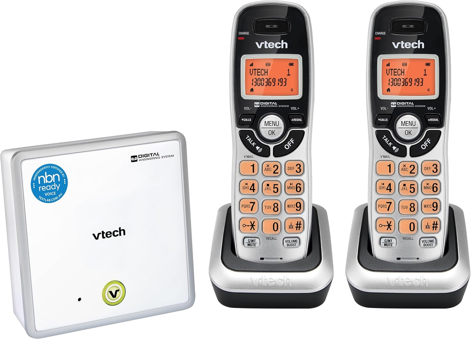 Vtech Simple Cordless Bundle - NBN Ready Phone System - 2 Handsets - Black image number 6