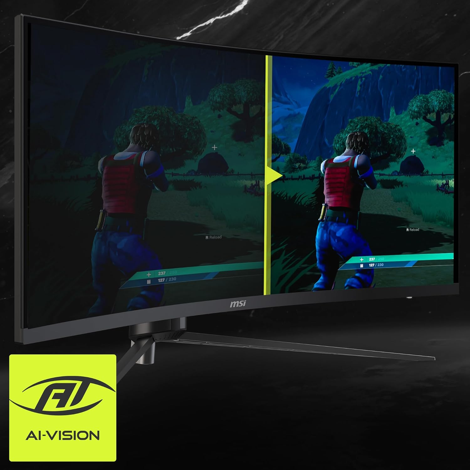 MSI MAG 345CQR 34" UWQHD 180Hz 1000R Curved VA Gaming Monitor - Black image number 6