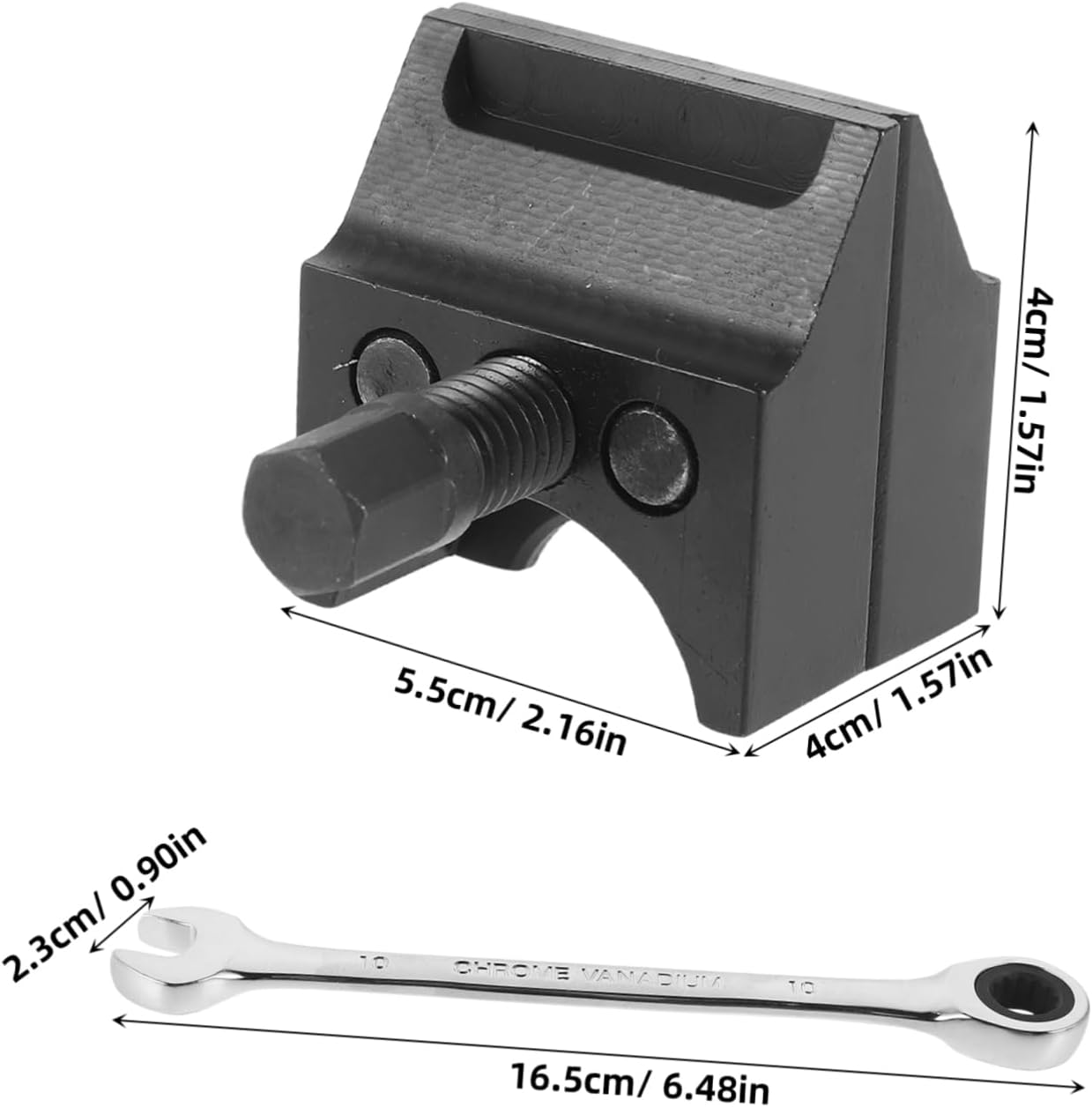 WEKADRIN Universal Suspension Double Ended Strut Splitter and Spreader Tool with Wrench for Car Shock Absorber and Wheel Hub Removal Suitable for Automotive Repair and Maintenance image number 4