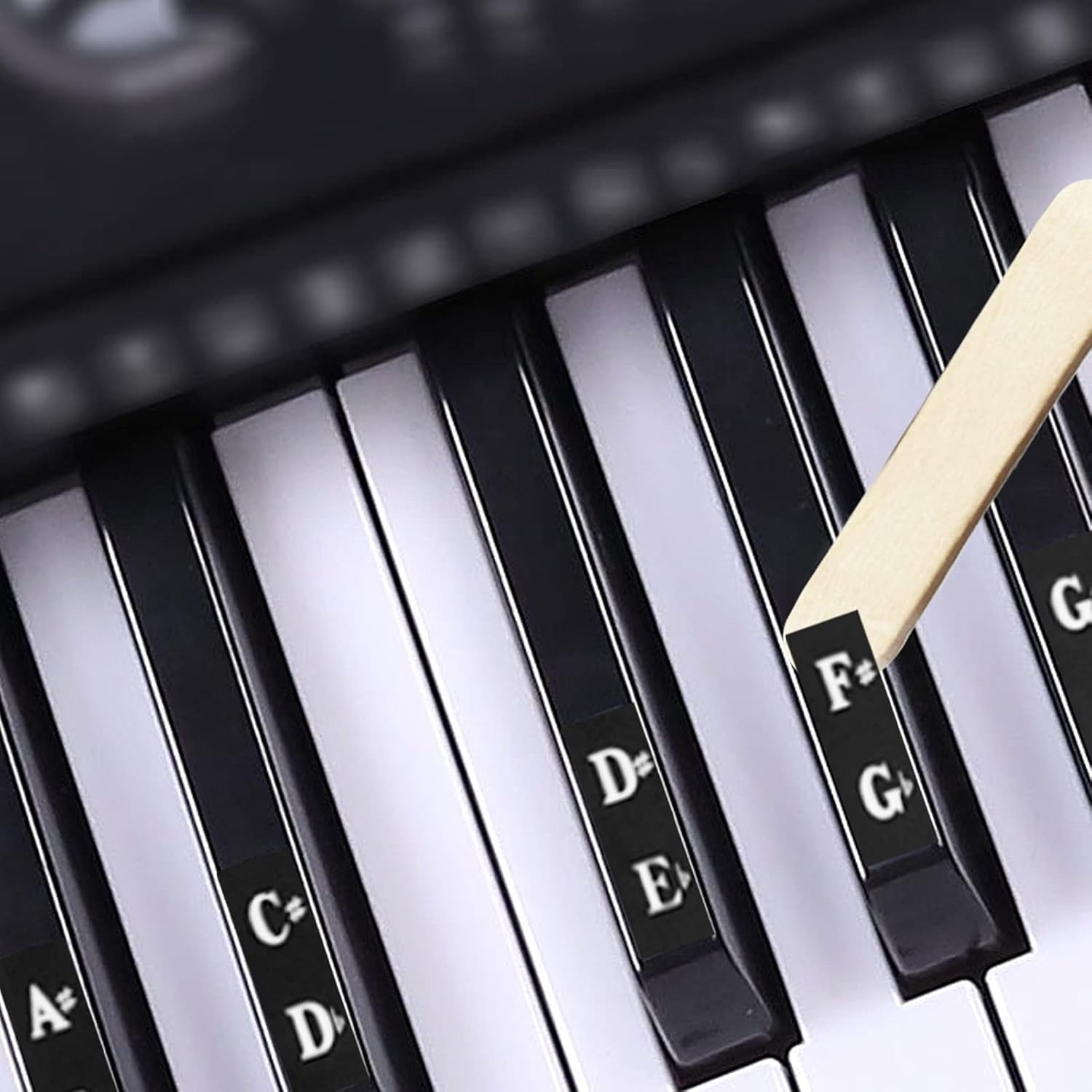 Sourceton 2 Sets of Piano Keyboard Stickers for 88/61/54/49/37 Key, Colorful Piano Stickers Transparent and Removable for Beginners image number 6