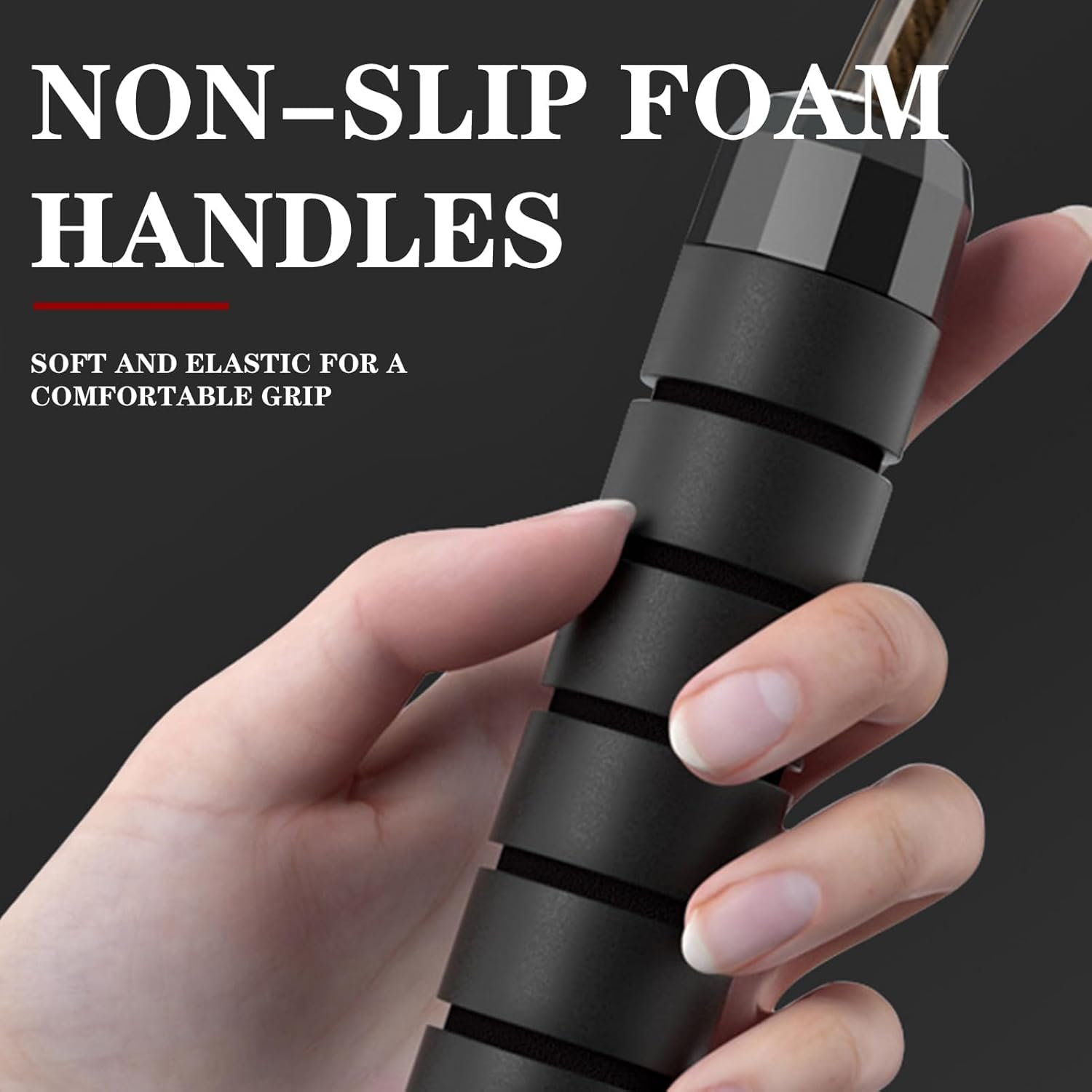 2Pcs Tangle-Free Speed Jumping Rope with Adjustable Foam Handles for Fitness, Steel Jump Ropes for Women, Men, and Kids, Black, Load Skipping Rope, Exercise to Lose Weight