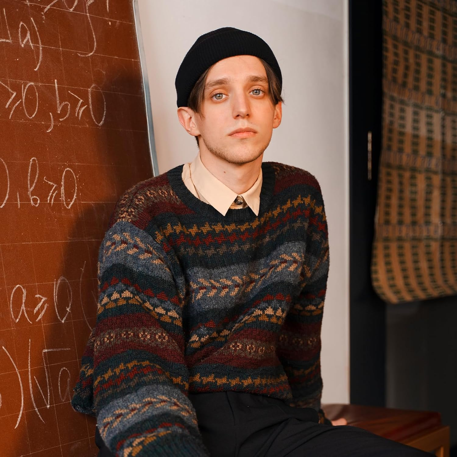 TOPTIE Winter Cuffed Beanie Knit Hats for Teens, Warm & Soft Toboggan Cap - Navy image number 5