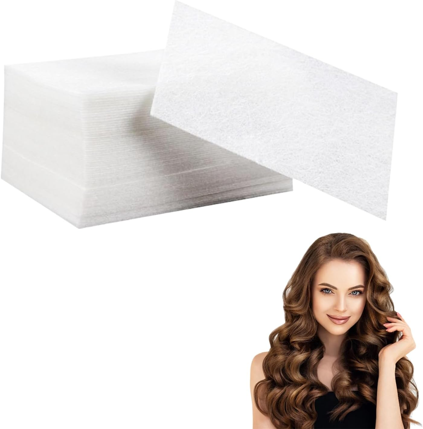 100 Pcs Salon Perm Paper, Salon Perm Paper Hair Color Paper, Hairdressing Perm Paper, Good Toughness High Temperature Resistance Perm Paper for Hot Cold Hair Curling Styling (11.5X6.5Cm, White) image number 4