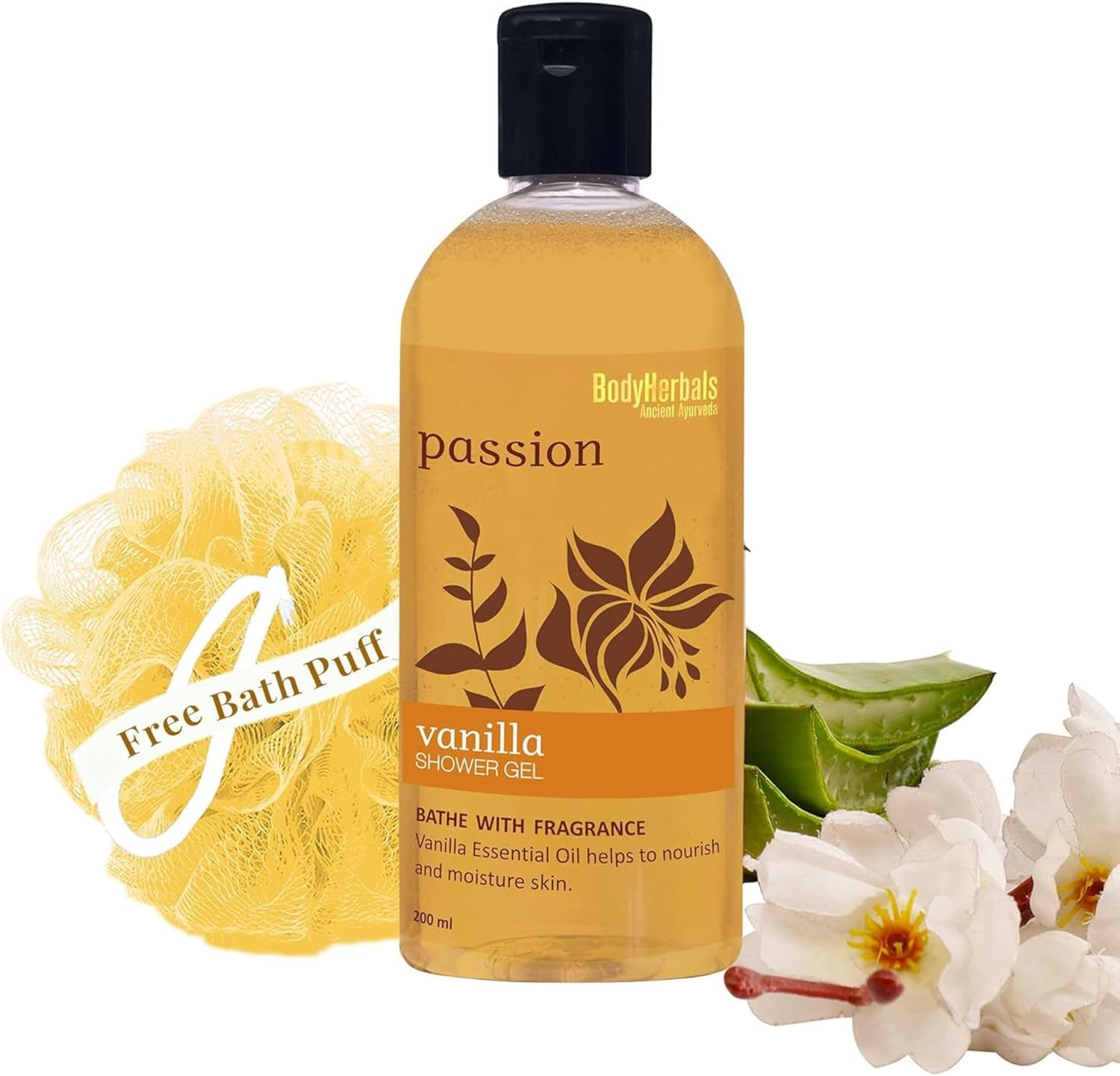 Bodyherbals Passion, Vanilla Shower Gel with Skin Conditioners (200Ml) Beauty, Bath & Shower, Soaps & Body Washes, Body Wash Gels image number 6