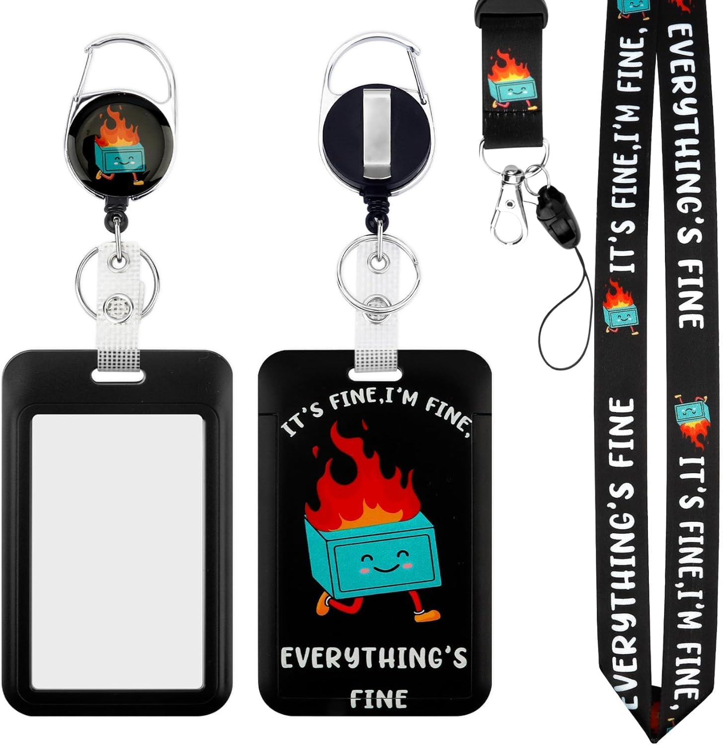 Badge Holder Heavy Duty Badge Lanyards for Women Men Badge Holder with Clip Lanyards for Id image number 5