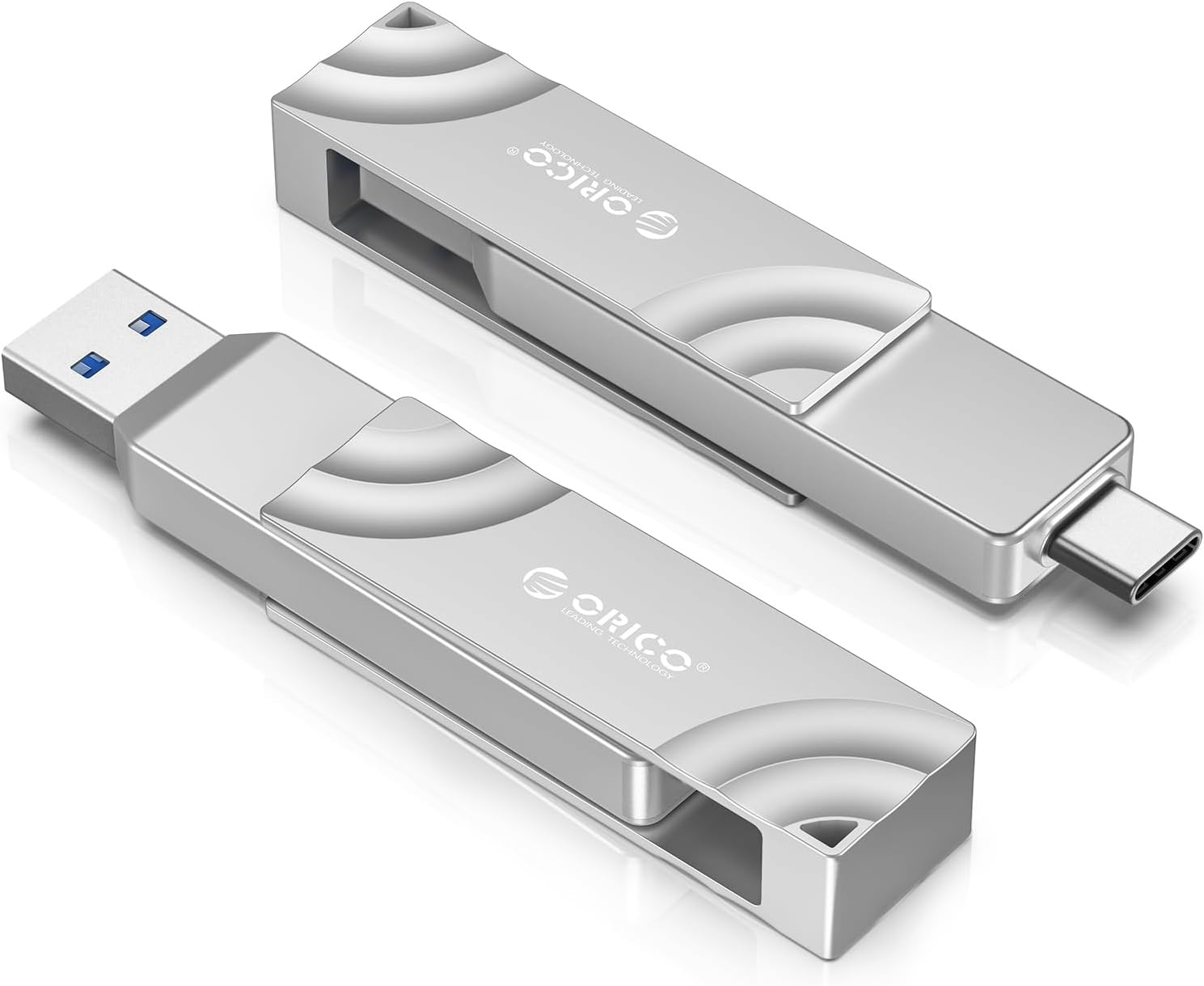 ORICO 1TB External Solid State Drive, 1050Mb/S Dual-Port Rotating Metal Portable SSD with 90&deg; Click-Stop, Reliable Storage for Iphone 16, 15 Series, Type-C Smartphone, Mac, Audio, Vehicle - A10 image number 4