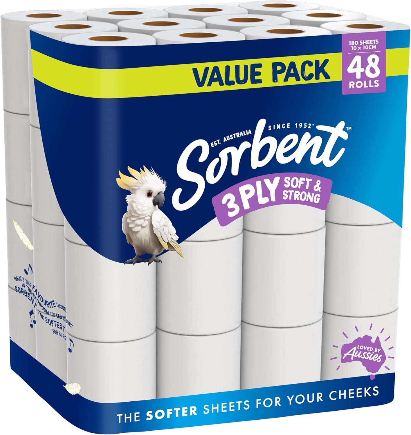 Sorbent 3PLY Soft and Strong Toilet Paper 48 Pack image number 1