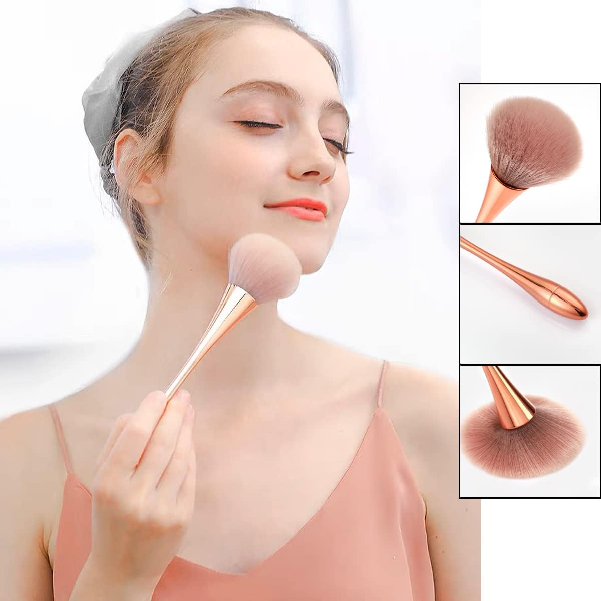 3Pcs Nail Dust Brush Acrylic Brush Cleaner Nail Brushes for Cleaning Dust Dip Powder Brush Large Makeup Brush Blush Brush Nail Clean up Brush Manicure Brush image number 1