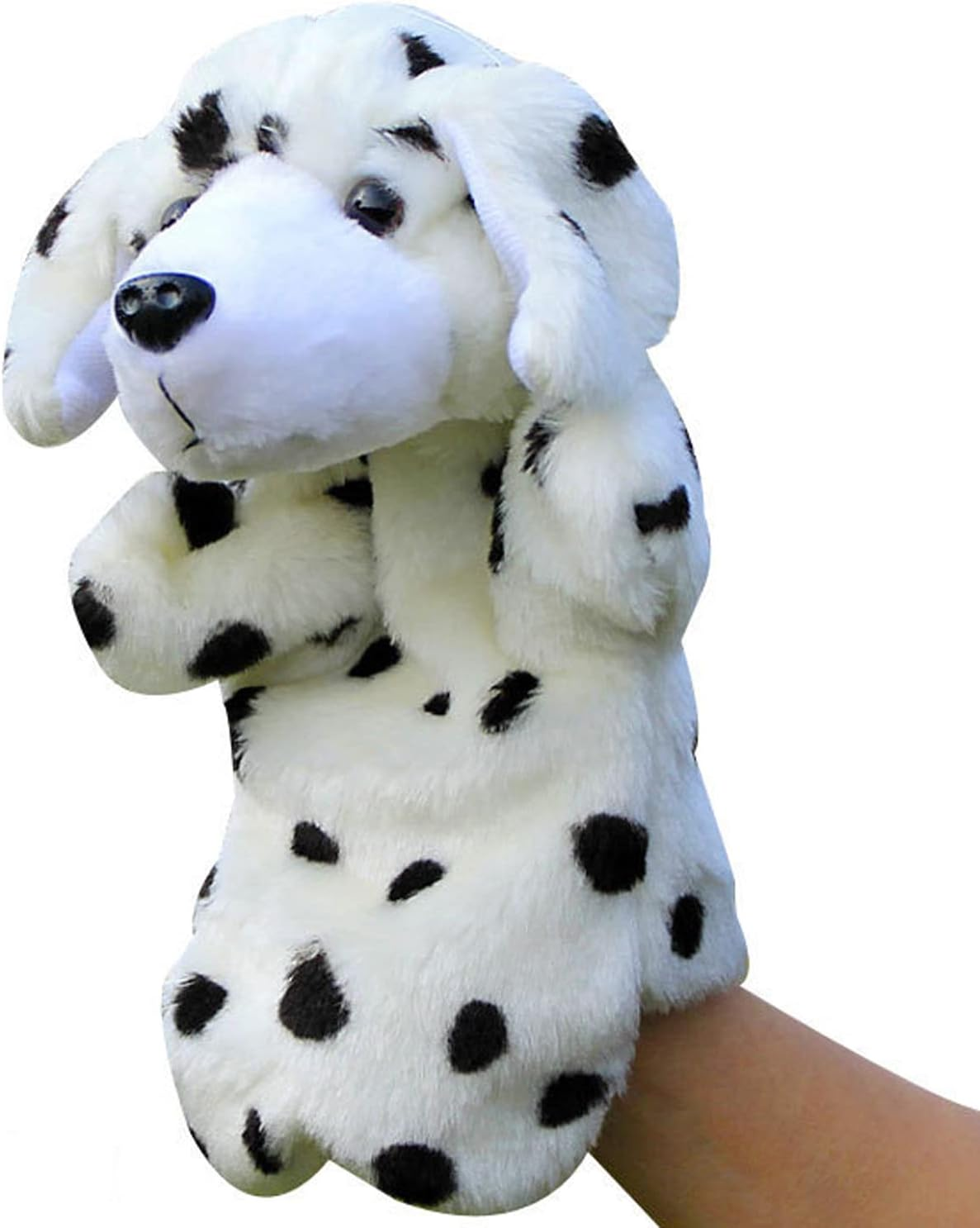 Plush Puppets Dog Puppy Stuffed Animal Toys for Imaginative Pretend Play Storytelling (White)