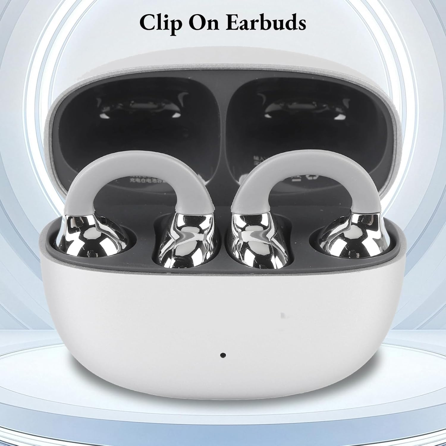 Yanmis Clip on Earbud Bluetooth 5.4, Sports Headphones - Noise Cancellation, Portable IPX4 Water -WL Headphones with Case for Fitness, Comfortable and Safe Fit image number 5