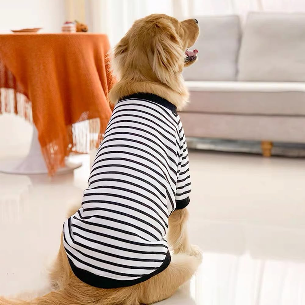 Generic Dog Sweater, Striped, Winter, Polyester, White, 3XL