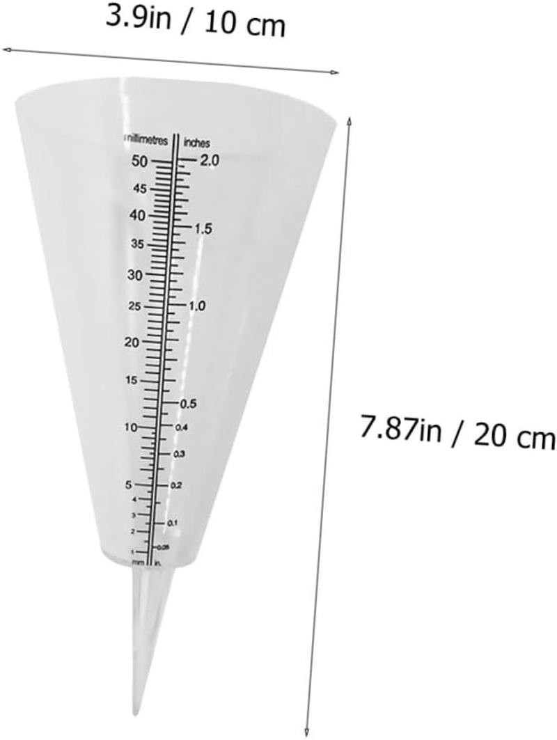 YARNOW 2Pcs Lawn Rain Gauge with Spike Rain Measure Gauge for Accurate Rainfall Measurement image number 1