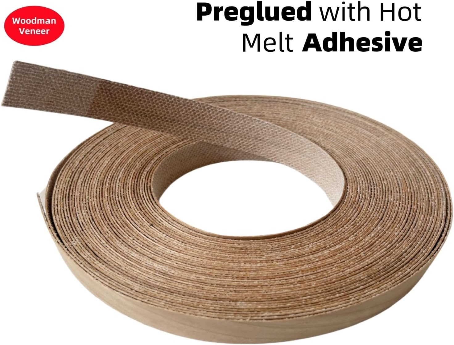 Preglued American Cherry Wood Veneer Edging, Plywood Edge Banding, Flexible Wood Tape, Iron on Easy Application Veneer Edging with Hot Melt Adhesive Back (1.9Cmx15M) image number 5
