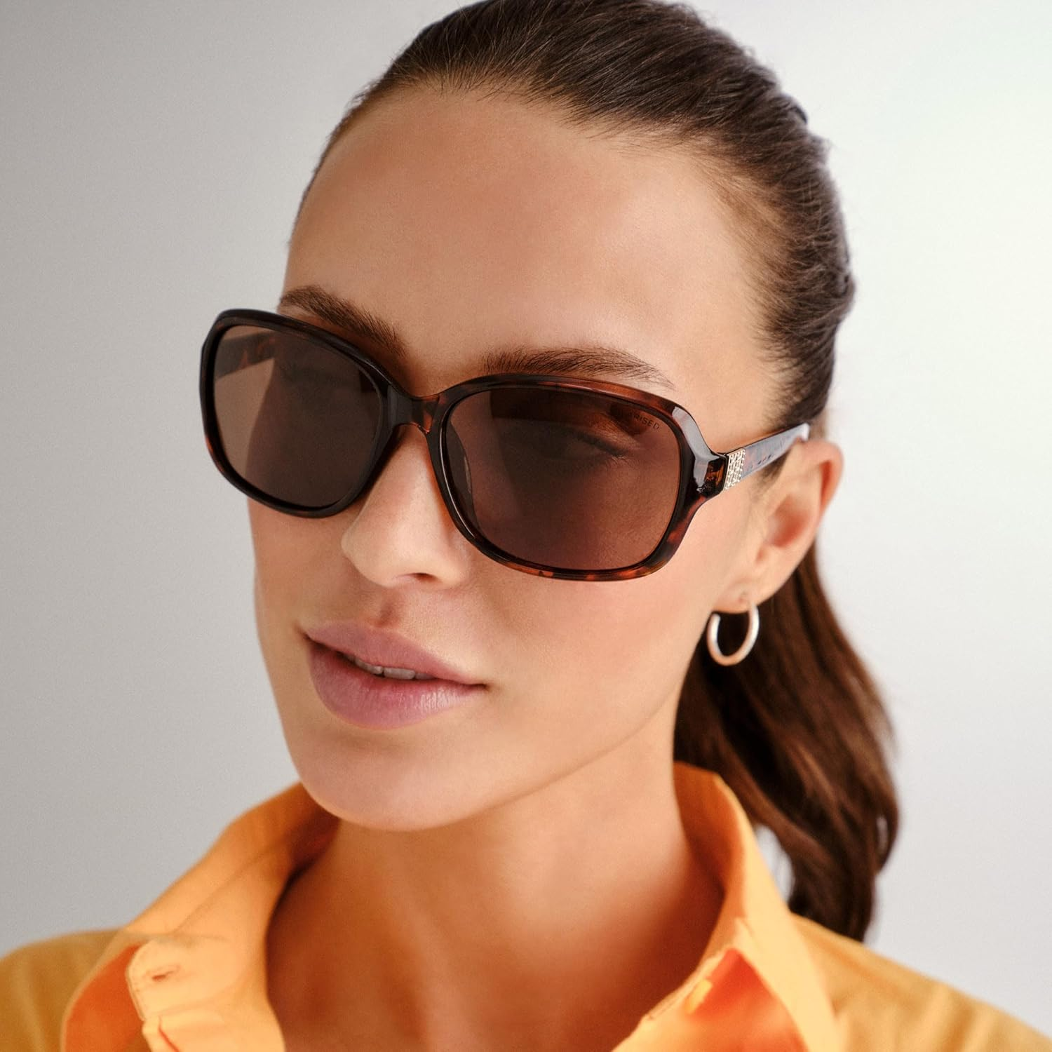 Cancer Council Female Stapleton Dark Tort Wrap Sunglasses