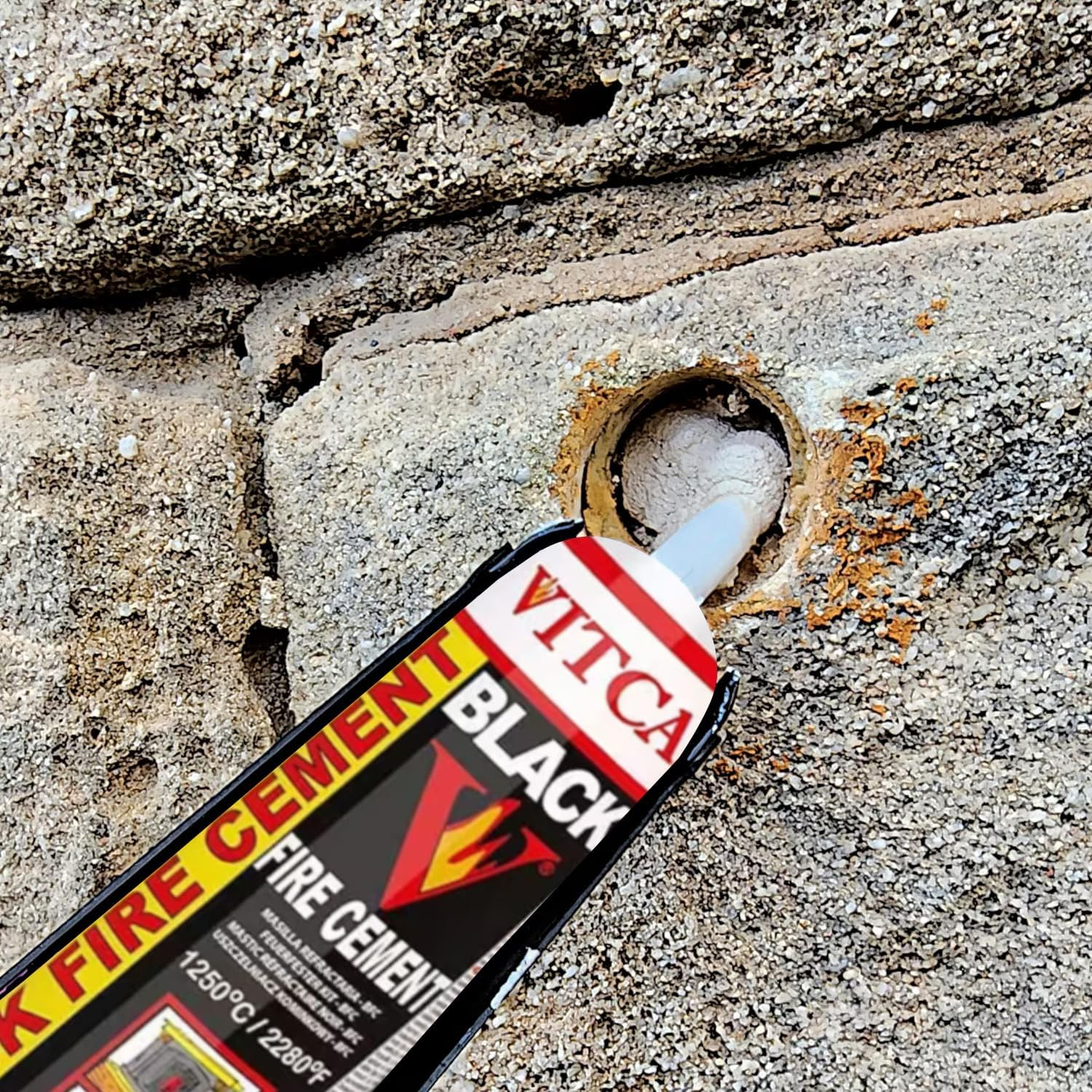 Black Fire Cement 1250 C - 310Ml for Fireplace, Stove, Boilers Etc image number 4