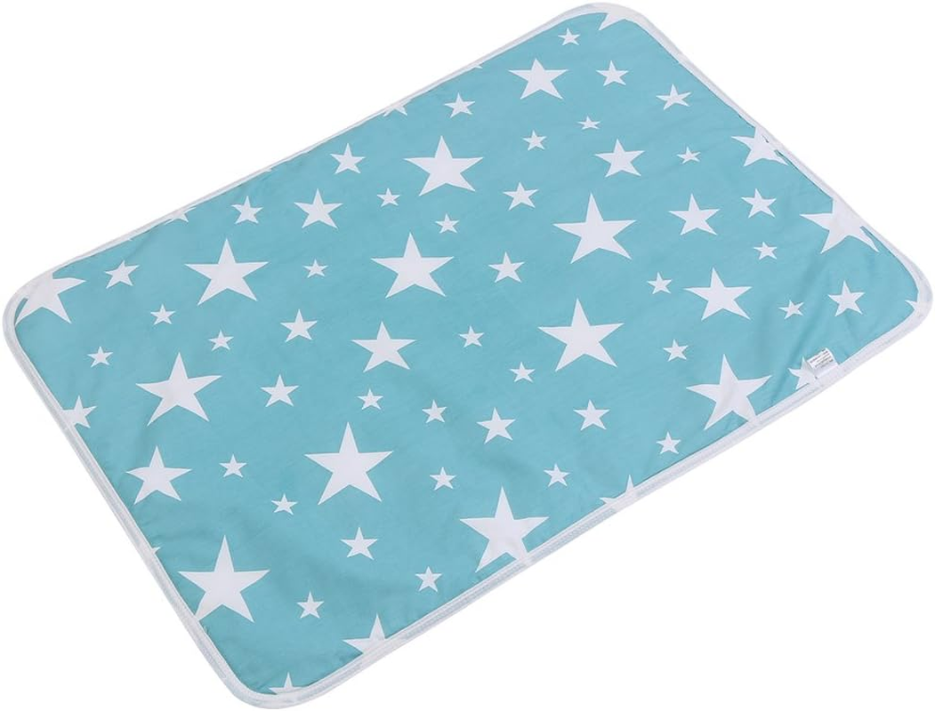 Ultra-Soft Large Washable Baby Changing Pad Mats Baby Cotton Urine Mat Diaper Nappy Bedding Changing Cover Pad Disposable Sanitary Baby Infant Toddler Diaper Liners Covers(Dream Stars) image number 5