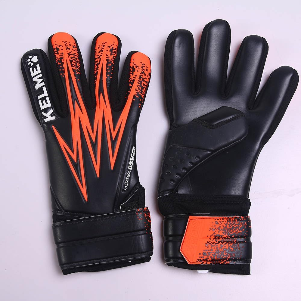 Kelme Vortex Training Goalkeeper Gloves, Black/Neon Orange, Size 11 image number 2