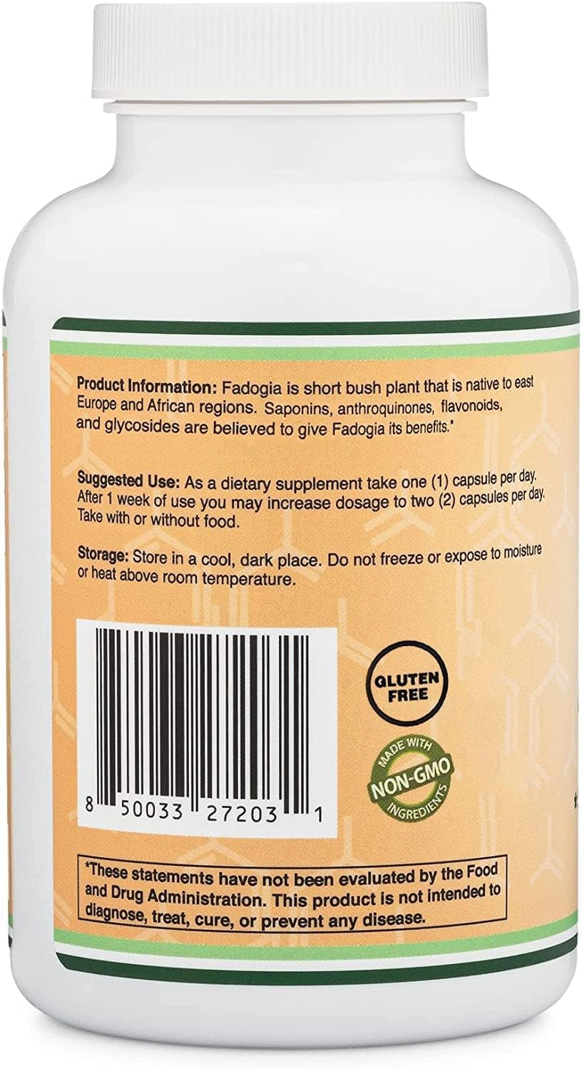 Fadogia Agrestis 600Mg per Serving (180 Capsules) Powerful Extract to Support Athletic Performance (Third Party Tested, Non-Gmo, Vegan, Gluten Free) by Double Wood image number 6