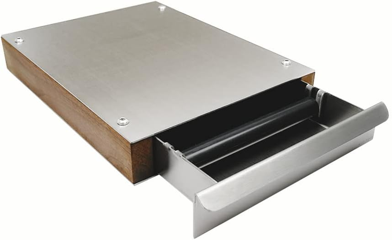 Watchget Espresso Knock Box Drawer Stainless Steel Detachable Coffee Ground Knock Container with Removable Knock Bar and Non-Slip Base for Home,Office and Coffee Shop