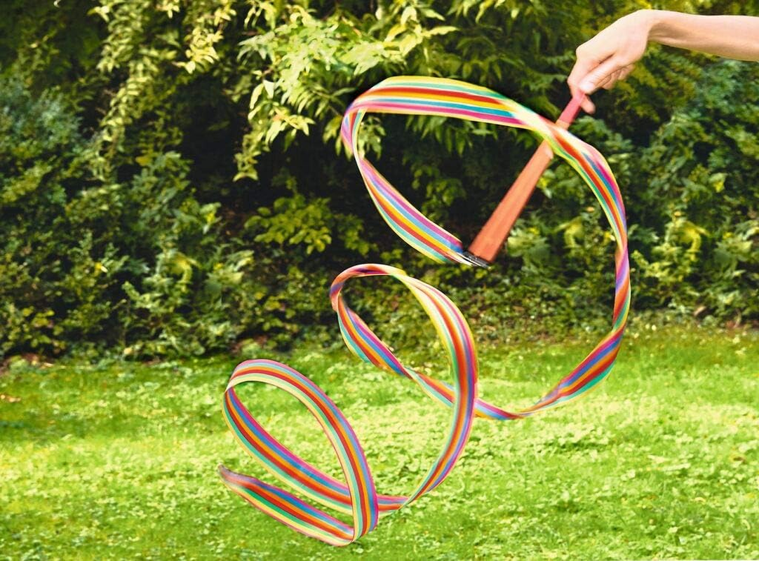 Moses. 38075 Colourful Swing Band, Gymnastics Band for Swing, Dancing and Playing, Dance Band with Wooden Stick for Children
