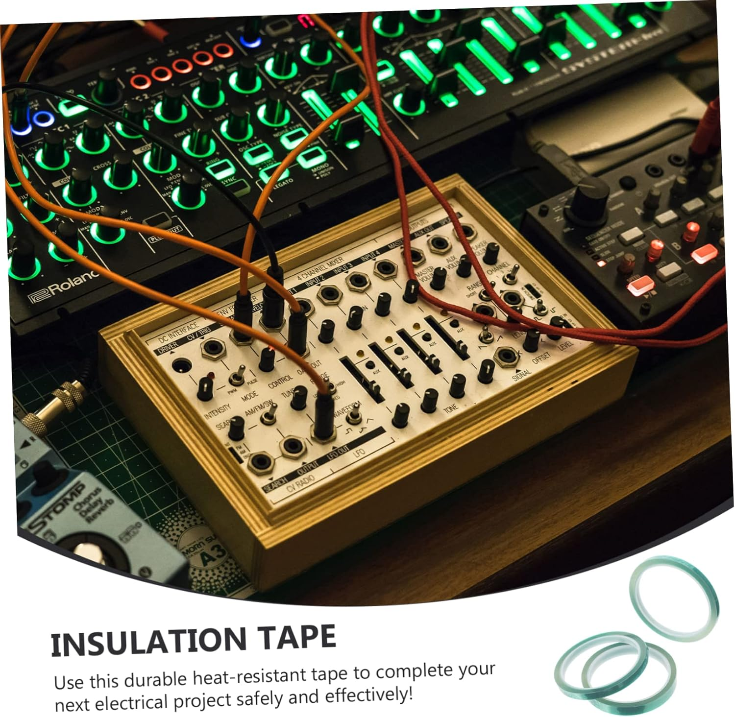 6Pcs High Temperature Adhesive Tape Insulated Masking Tape for Spray Paint Silicone Protective Film Thickness Multi image number 1