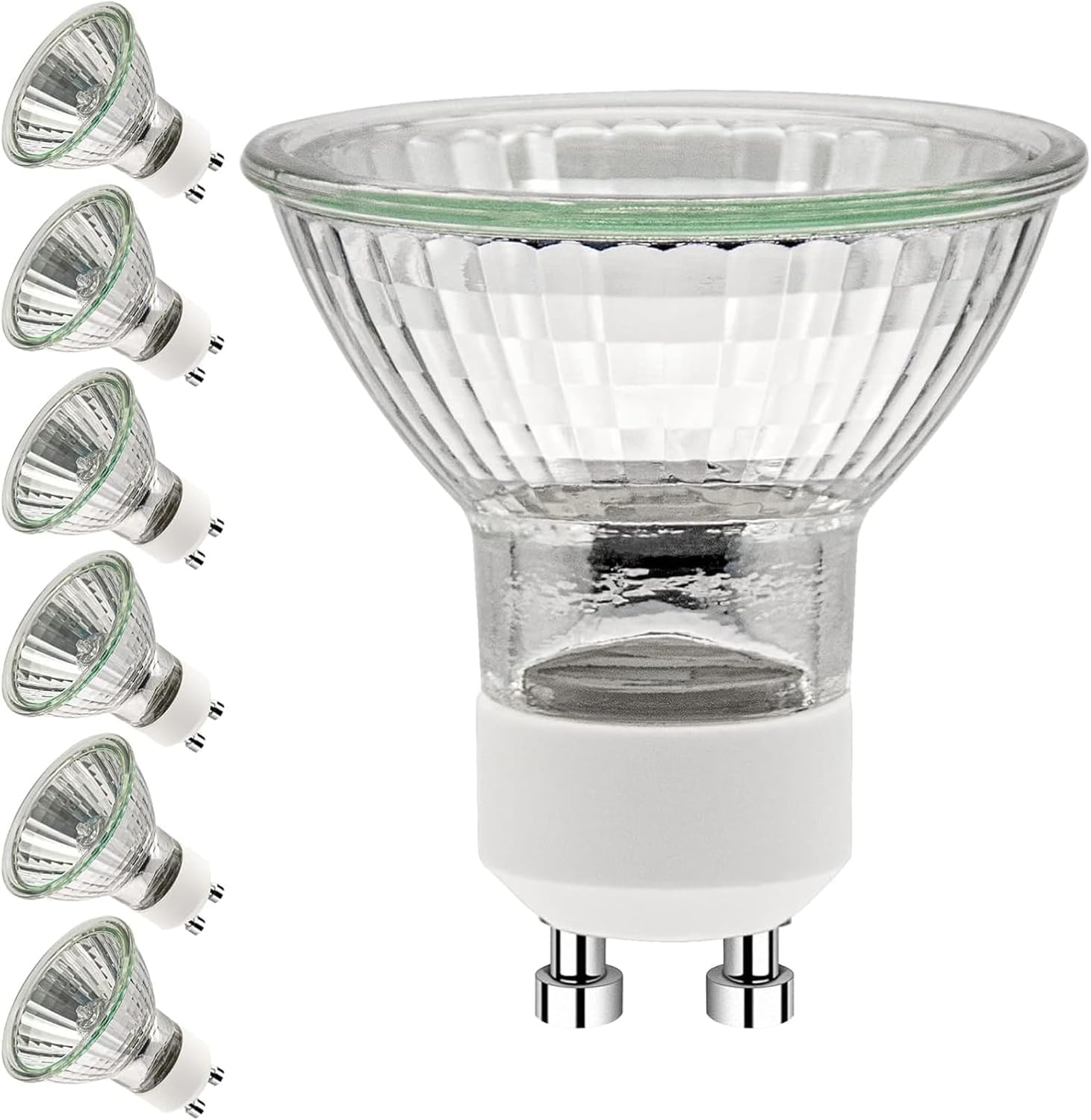 Halogen Light Bulbs 2 Pin, 6 Pack GU10 Bulb 50W 230V, GU10 Dimmable Warm White for Wax Warmer, Spot, Track Light, Candle Warmer [Energy Class G] image number 1