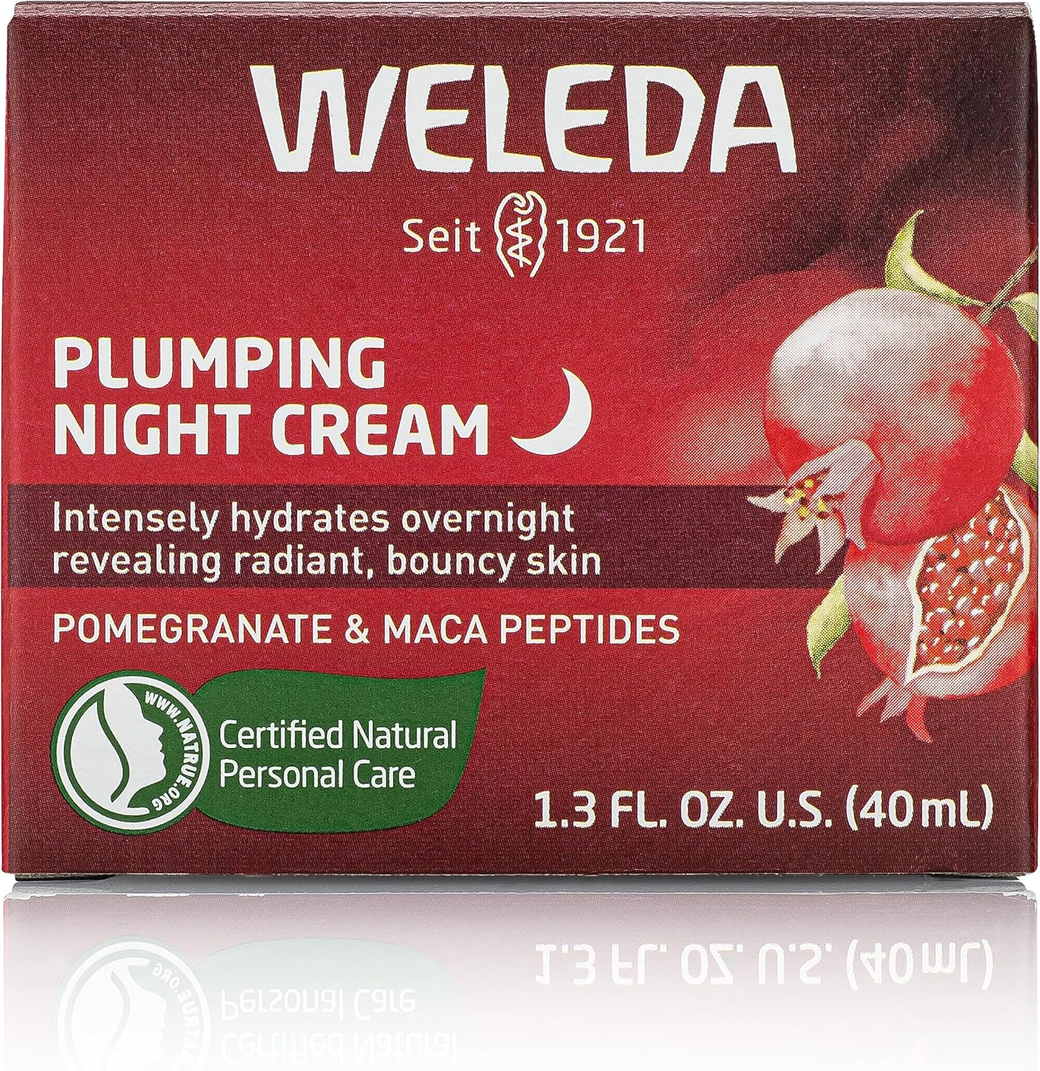 Weleda Face Care Plumping Night Cream, Plant Rich Moisturizer with Pomegranate and Maca Root Peptides image number 4