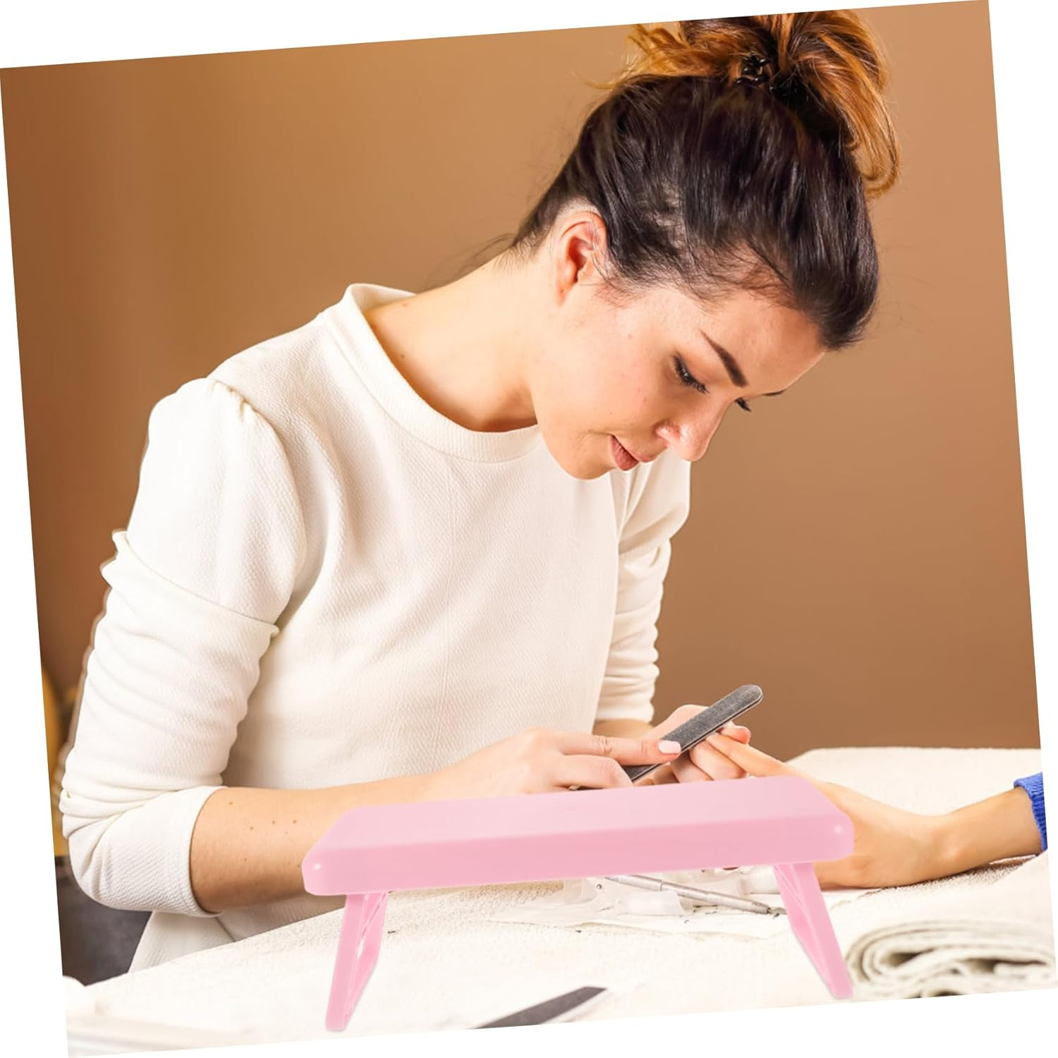 GANAZONO Manicure Hand Pillow Nail Arm Rest for Salon Nail Hand Rest Stand Stand Comfortable Portable image number 3