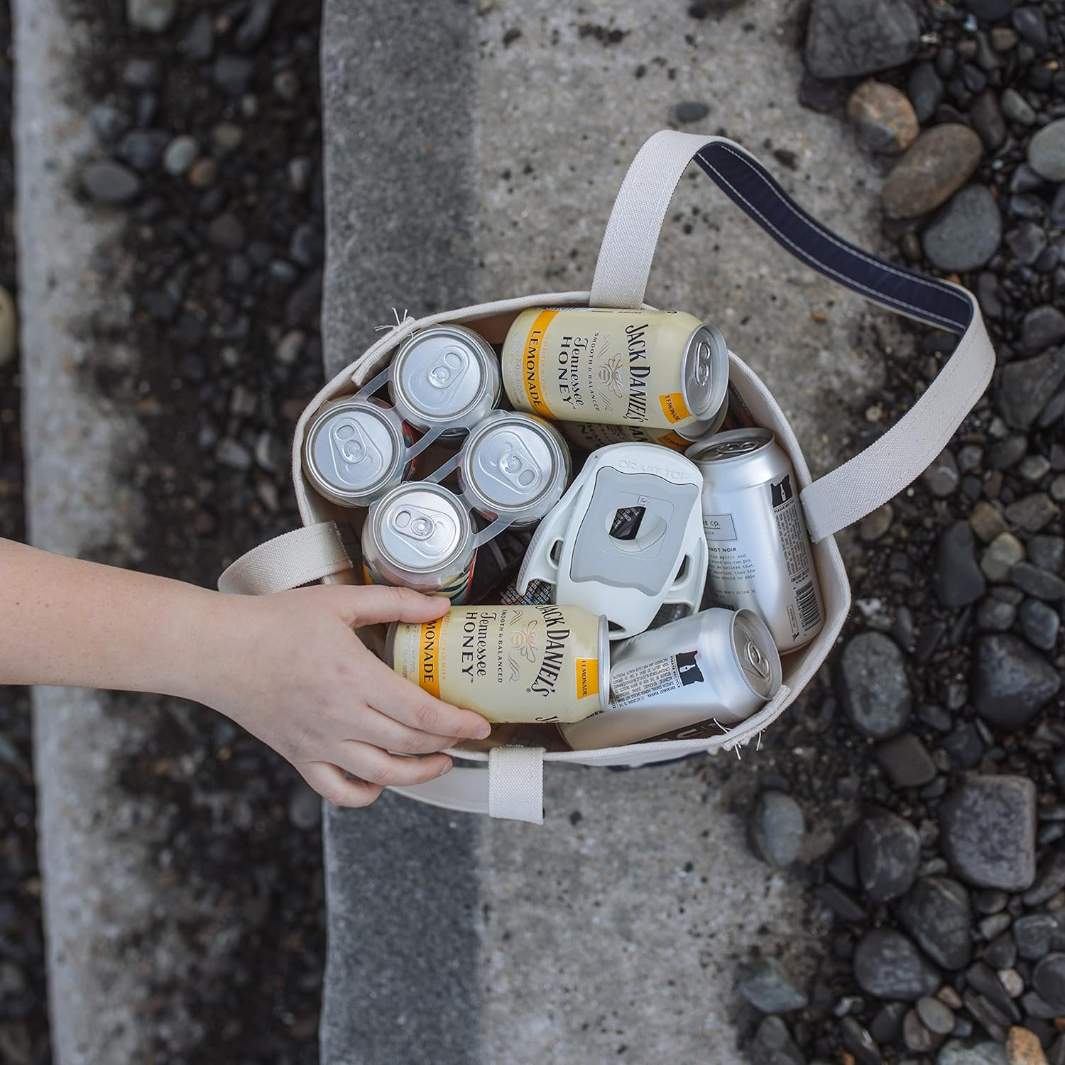 Draft Top Lift &ndash; Topless Can Opener | as Seen on Shark Tank | Perfect for Most 7.5-19.2 Oz Cans Including Mini, Skinny, and Tall Can Sizes&ndash; Enjoy Full-Flavor Beverages, Cocktails (Ghost White) image number 4