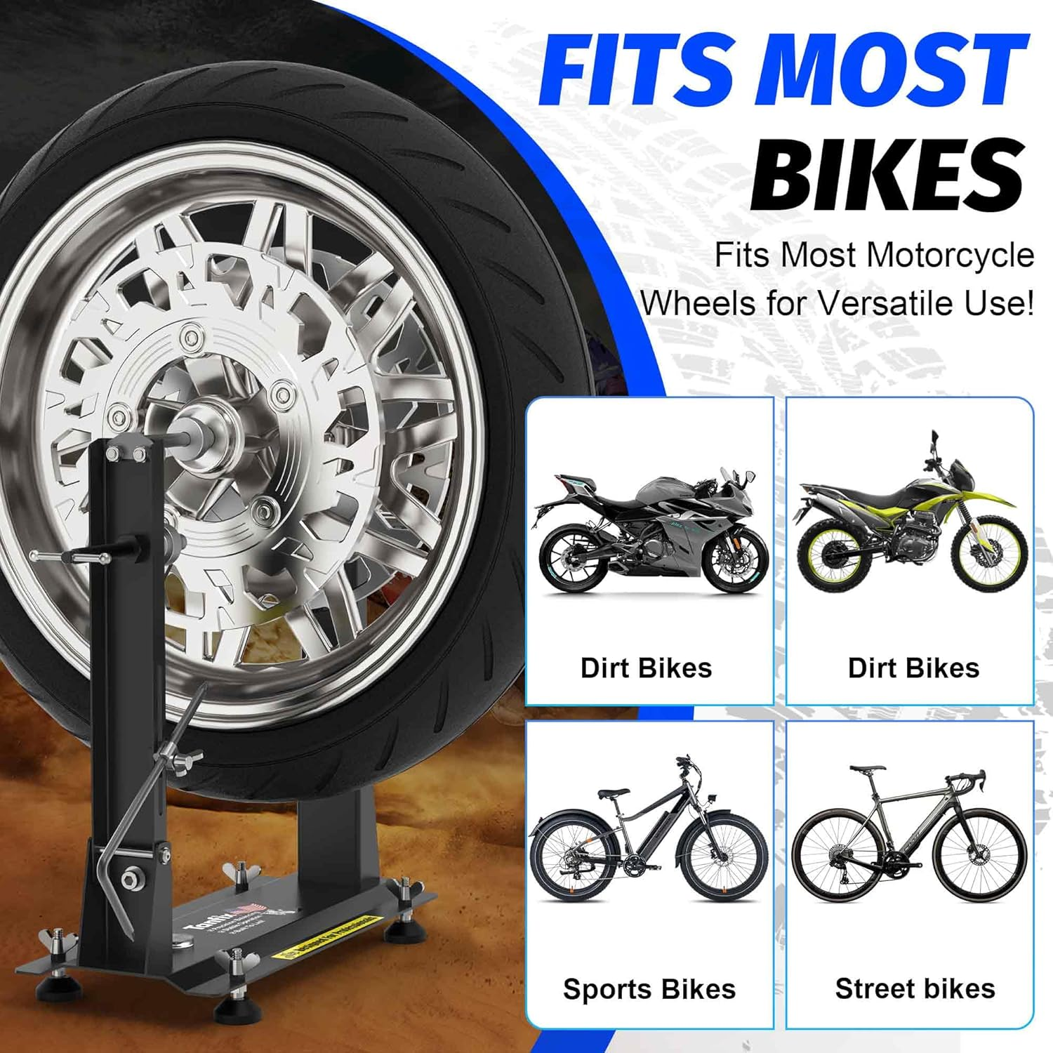 Motorcycle Wheel Balance Stand, Heavy-Duty Single-Axle Wheel Balancing Tool for Static & Dynamic Tire Alignment, Balancer for Sport and Dirt Bike Wheels (Heavy-Duty Version) image number 2