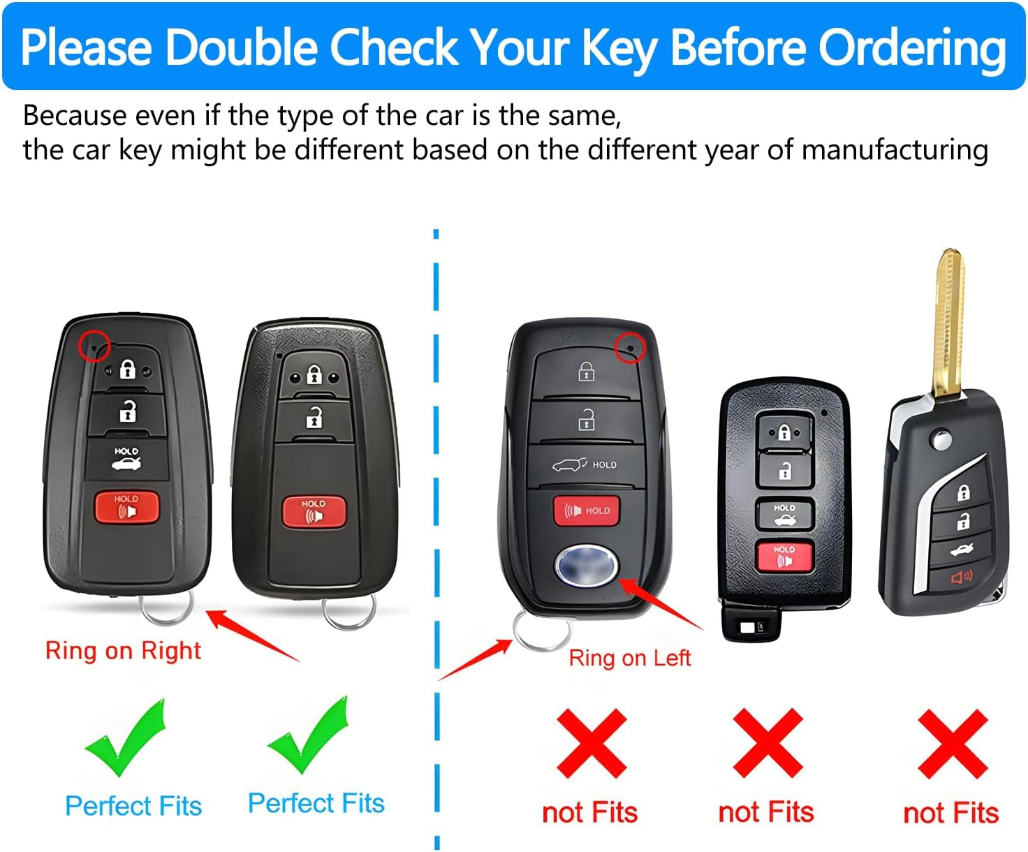 Tukellen for Toyota Key Fob Cover Special Soft TPU Key Shell Case Protector Compatible with 2018-2024 Camry Avalon C-HR Prius Corolla GT86 Highlander RAV4 4Runner Prado - Silver - Pink image number 7