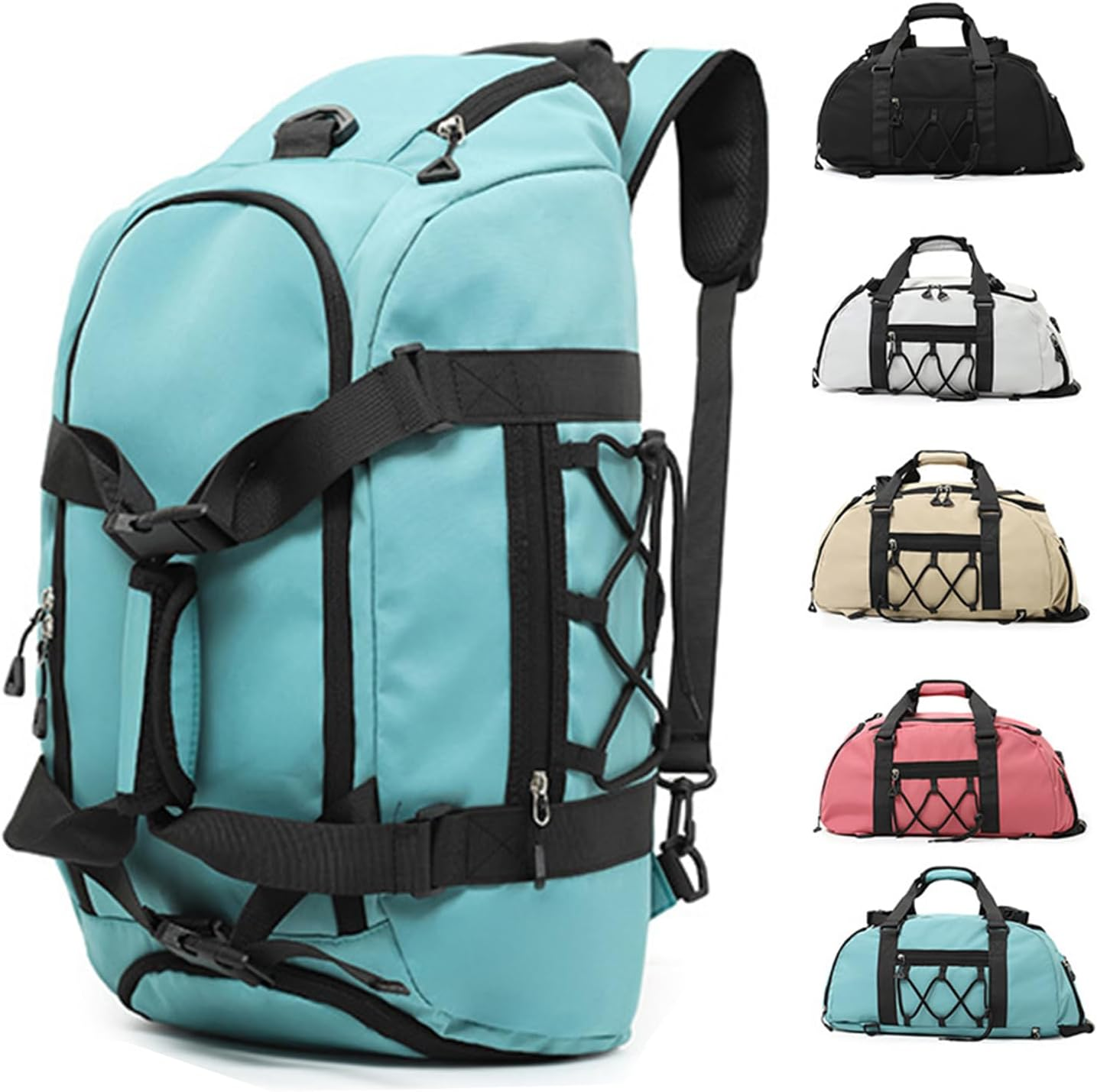 Xcjump Multi-Function Travel Backpack for Women & Men, Large Casual Daypack, Laptop & Hiking Backpack with Wet/Dry Compartment, Carry-On Gym Shoulder Bag, Basketball & Shoe Holder, Yoga Strap