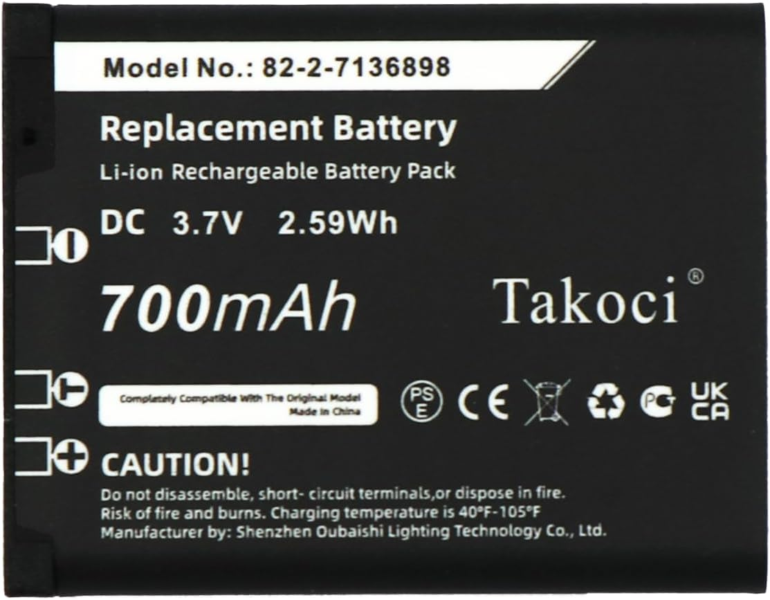 2-Pack 61527 Battery Replacement Compatible with Steel Series Arctis Nova Pro Wireless Headset P/N 82-2-7136898 3.7V 700Mah image number 5
