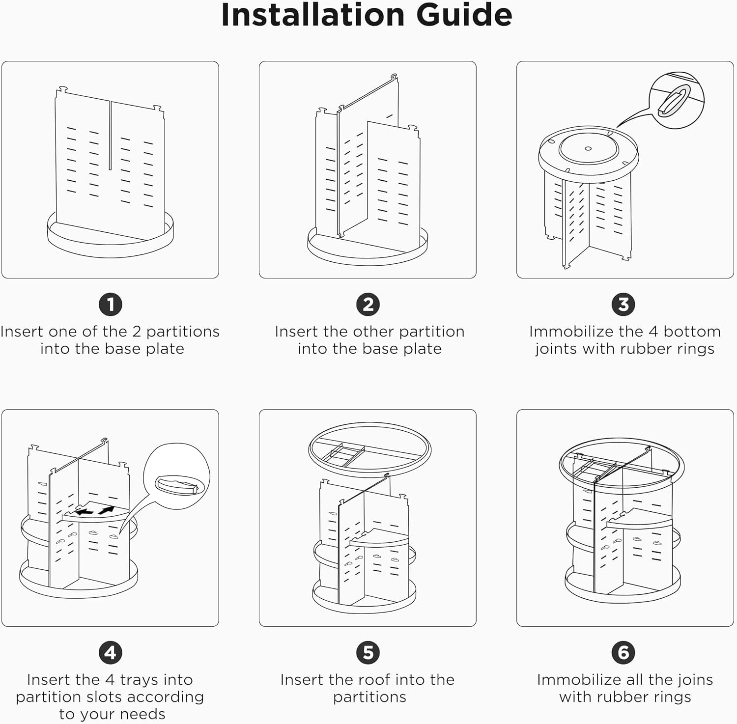 Hblife 360 Rotating Makeup Organizer Adjustable Carousel Large Capacity Revolving Perfume Organizer Skincare Organizers Cosmetic Storage Spinning Holder for Vanity, Clear image number 2