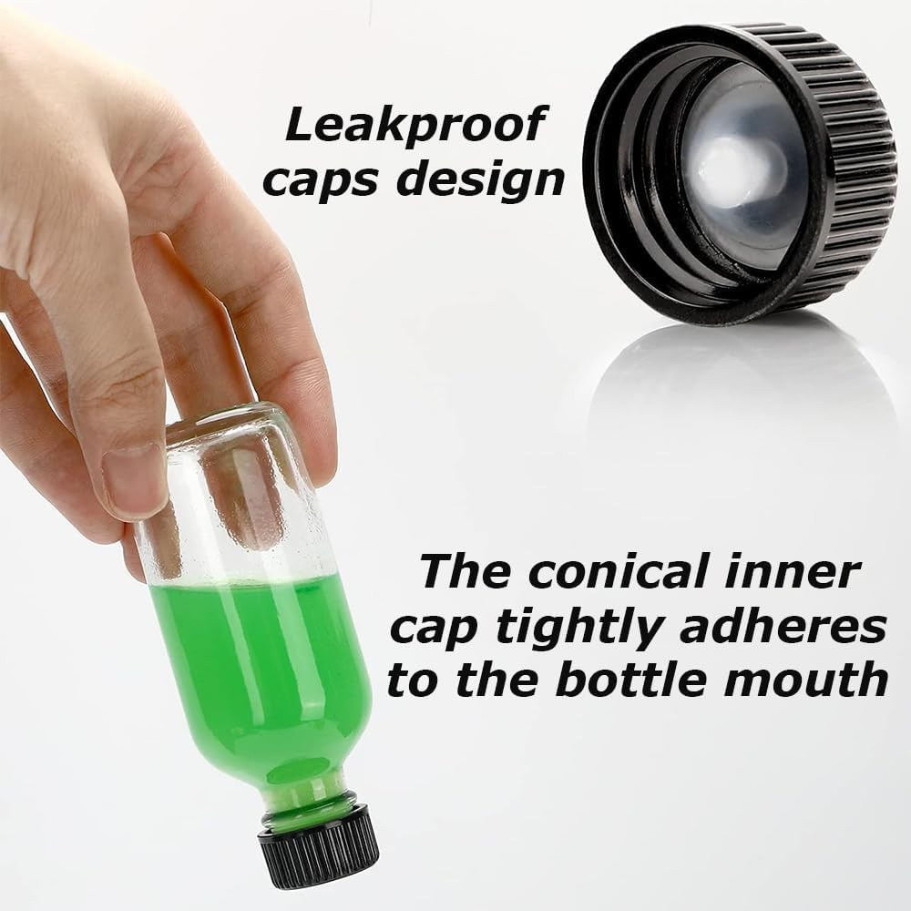 12 Pack Glass Bottles,Glass Bottle with Accessories,Wellness Shot Bottles,Liquid Storage,Mini Travel Jar,For Diy Essential Oils, Perfumes, Whiskey and Juices image number 5