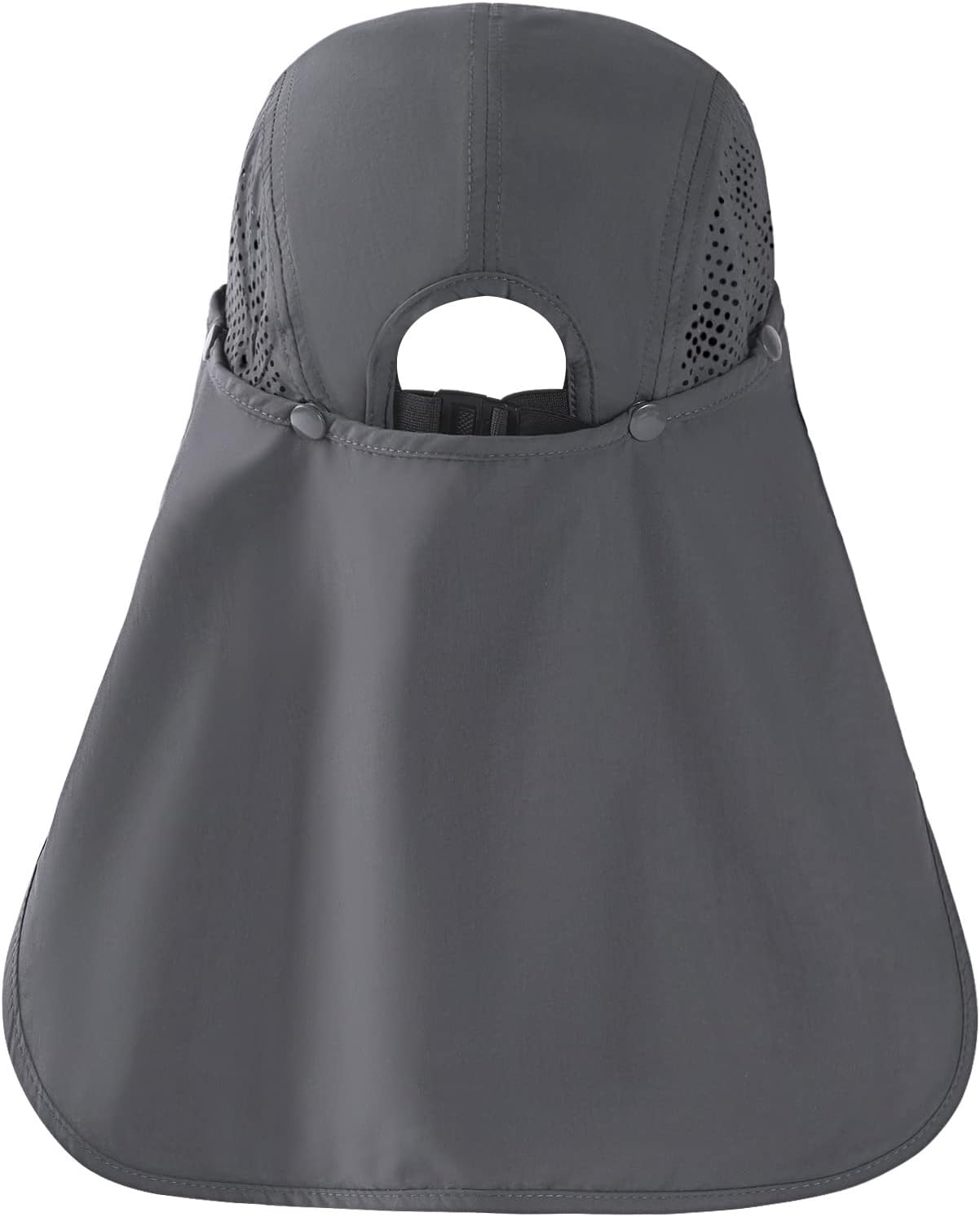 BASSDASH UPF 50+ Foldable Fishing Hat Baseball Cap with Removable Neck Flap Portable for Men Women Golf Hiking