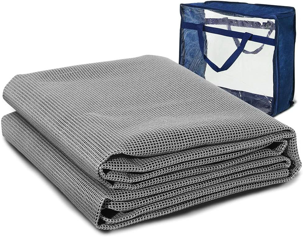 Weisshorn 3 X 2.5M Picnic Blanket, Floor Mat Outdoor Picnics Rug Camping Tarp Caravan Mesh Mats Annex Matting Ground Sheet for Hiking Travel Beach Garden, Heavy Duty UV Treated with Carry Bag Grey