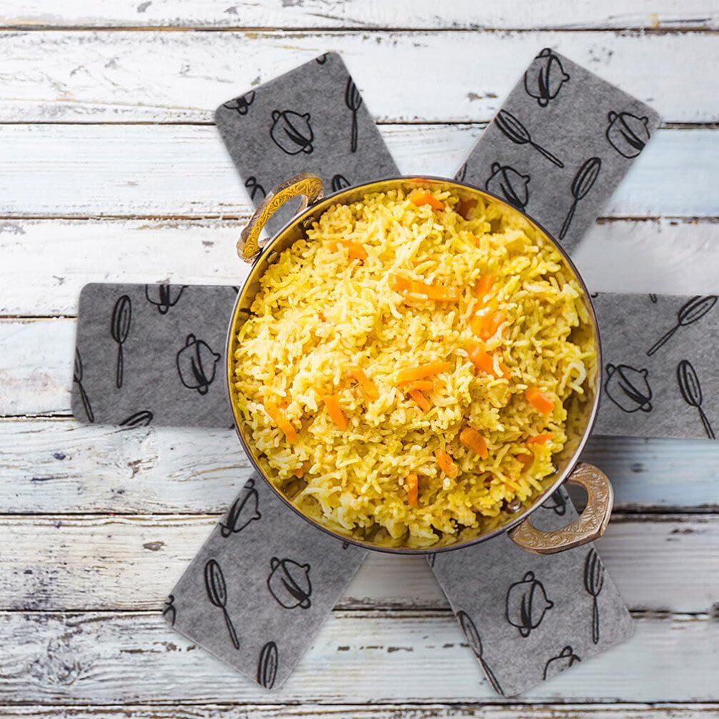 Anneome 6Pcs Non Woven Pot and Pan Protector Pads Kitchen Cookware Protectors Insulation Table Mats Prevent Scratching Damage for Pots and Pans image number 5