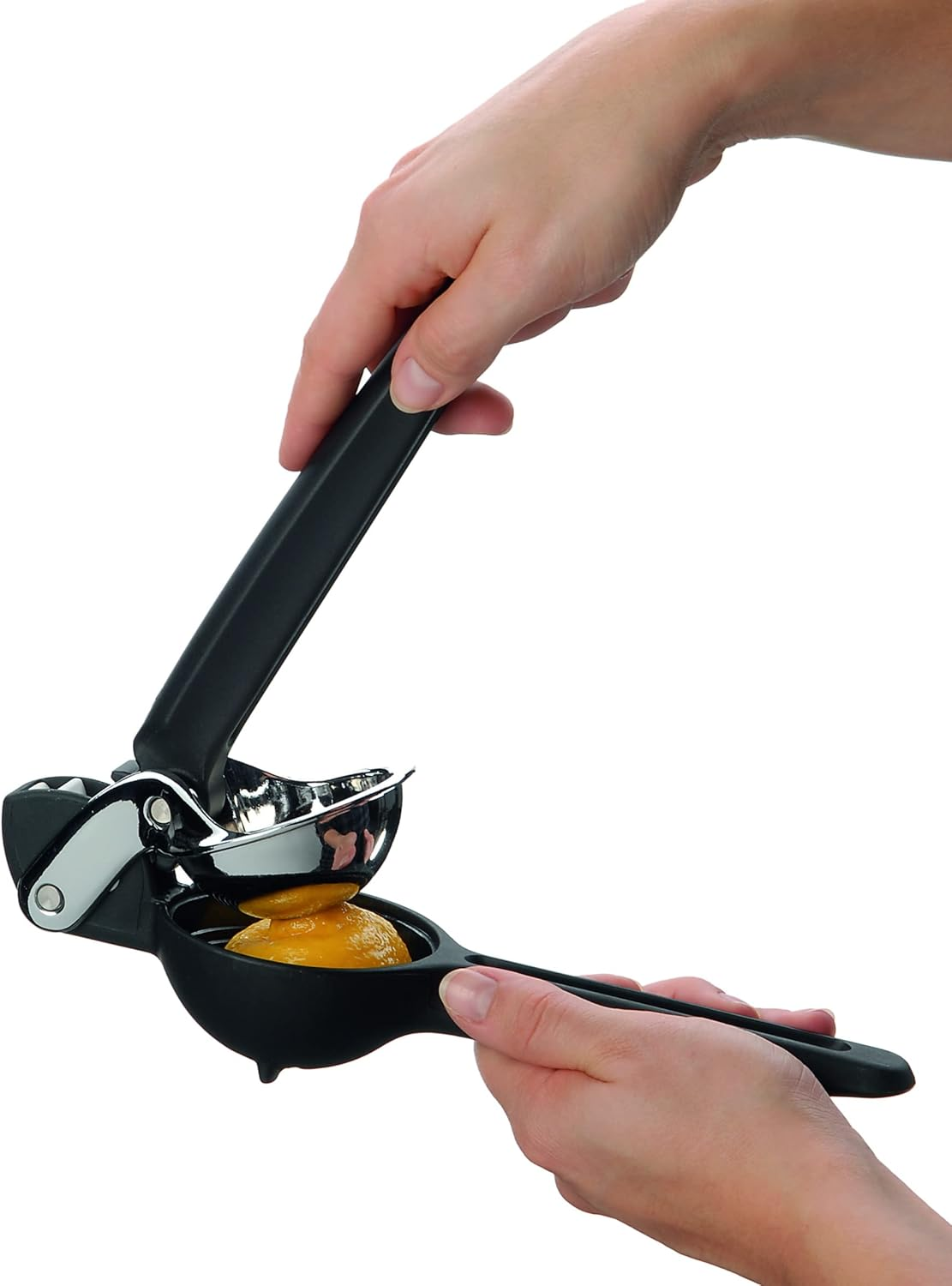 WMF 26 Cm Lemon Squeezer with Plastic Handles, Stainless Steel, Black