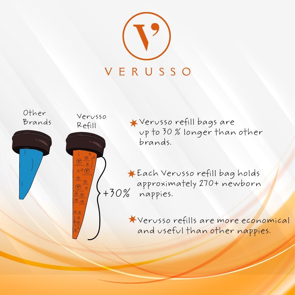 8-Pack Nappy Bin Refill Bags Compatible with Tommee Tippee Twist & Click Cassette, 30% Longer than Others, Recyclable, Odour and Germ Protection, Newborn Baby Diaper Pail Liner image number 4