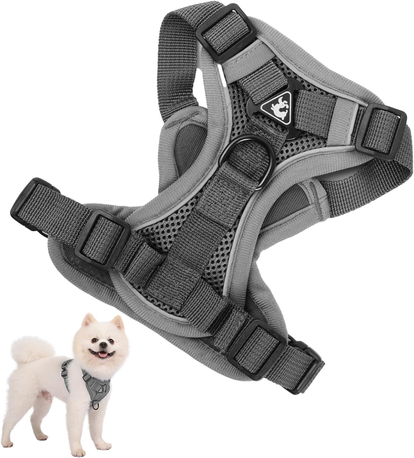 Dog Harness for No Medium and Large Dogs, Breathable Dog Chest Harness with 1.5 M Lead, Soft Pet Harness, Vest, Reflective, Puppy Harness, Adjustable for Training, Walking (XL) image number 5
