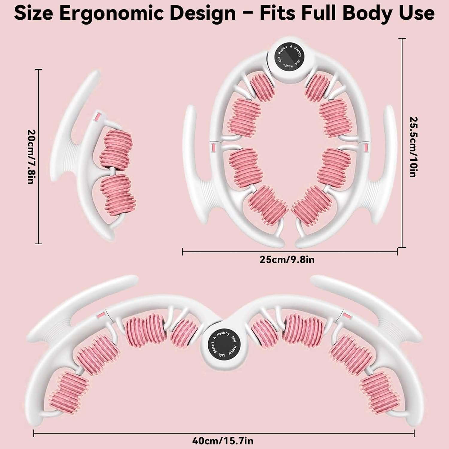 Lymphatic Drainage Massager Roller &ndash; Cellulite Massage Tool anti Cellulite Fascia Massage Tool for Body Sculpting, Deep Tissue Relief & Skin Firming &ndash; Manual Gua Sha Roller for Legs, Glutes, and Belly image number 4