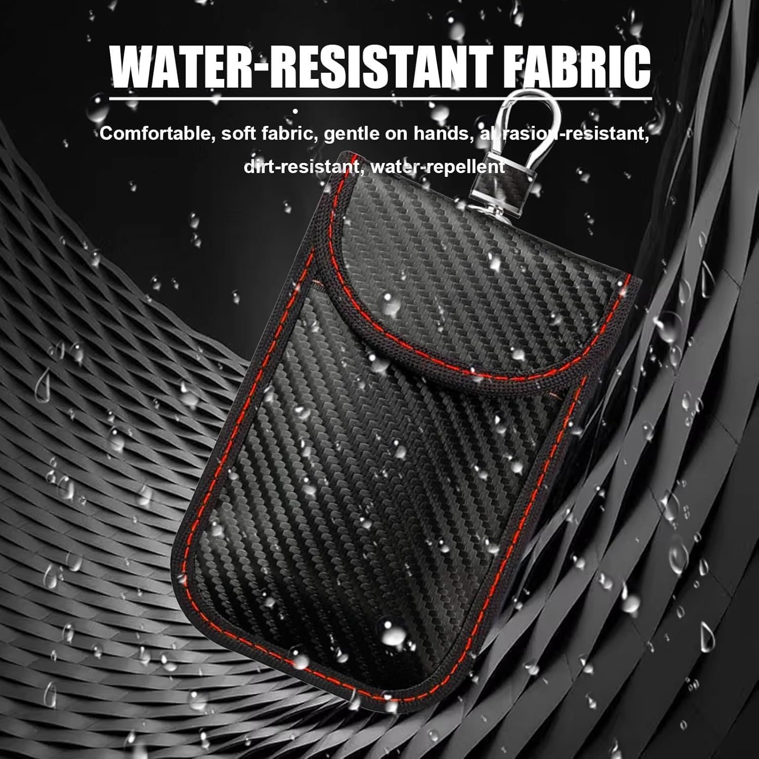 Upgraded Faraday Pouch for Car Keys (2 Pack) with Large Hook - Premium RFID Blocking Bag, Key Fob Signal Blocker Case, Anti-Theft & Anti-Hacking Key Cover for Remote Entry Keyless Systems image number 4