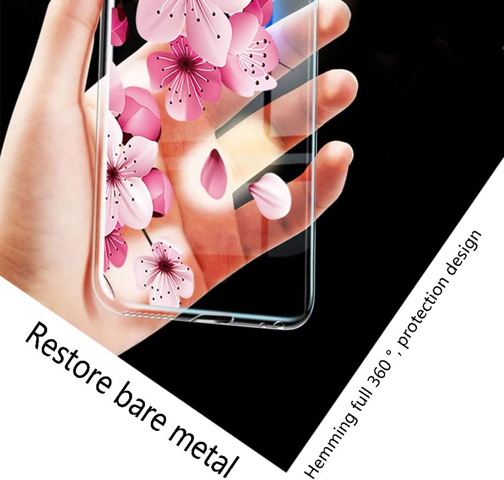 Mobile Phone Case for Nokia 3210 2024 (2.40 Inches) + Screen Protector (2 Sets), Non-Slip Bumper Case Shell Protective Cover + Tempered Glass - Pink Flowers image number 1