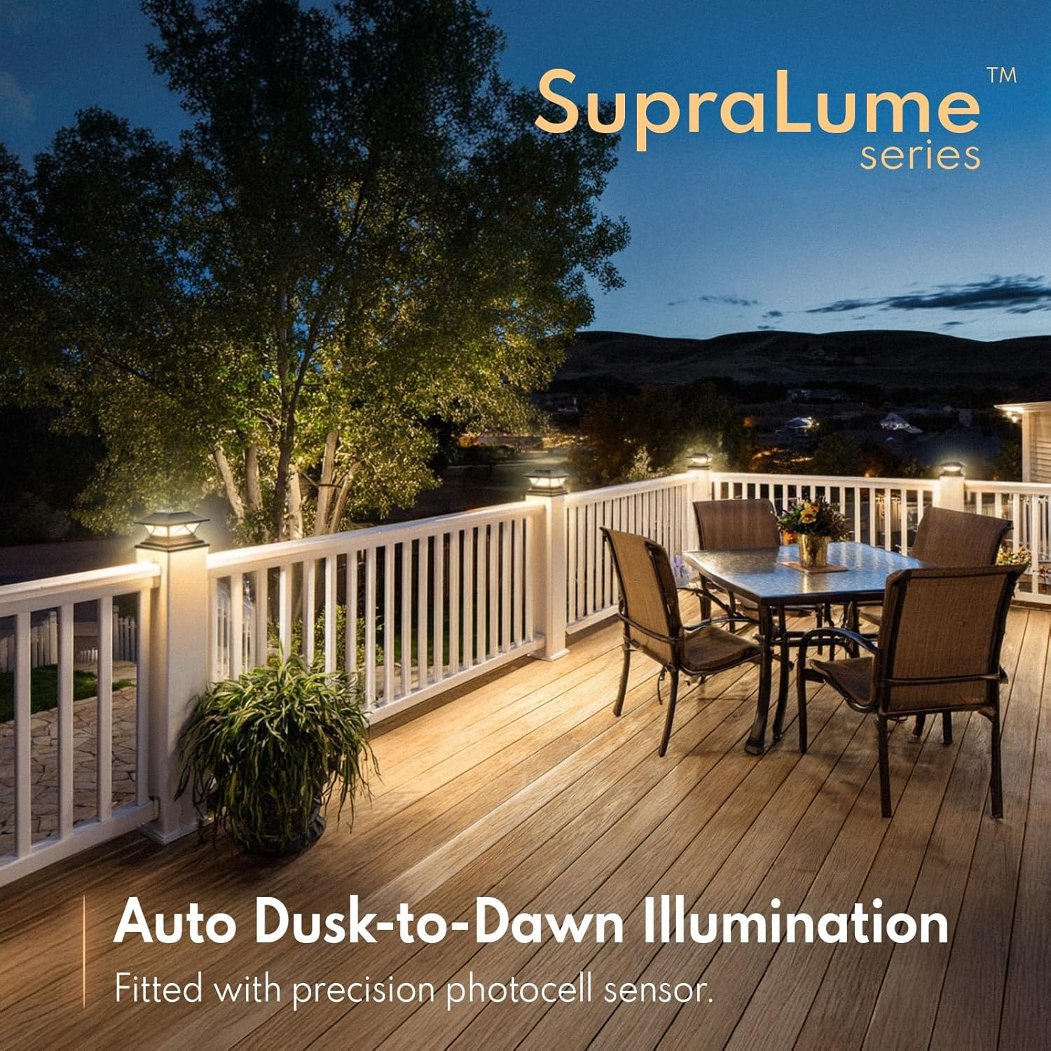 Solar Post Cap Lights 2 Pack, Solar Post Lights Outdoor Waterproof with 2 Color Modes, IP44 Deck Post Lights Solar Powered for 4X4, 5X5, 6X6 Vinyl/Wooden Posts, Decorate Deck, Patio, Porch, Fence image number 5