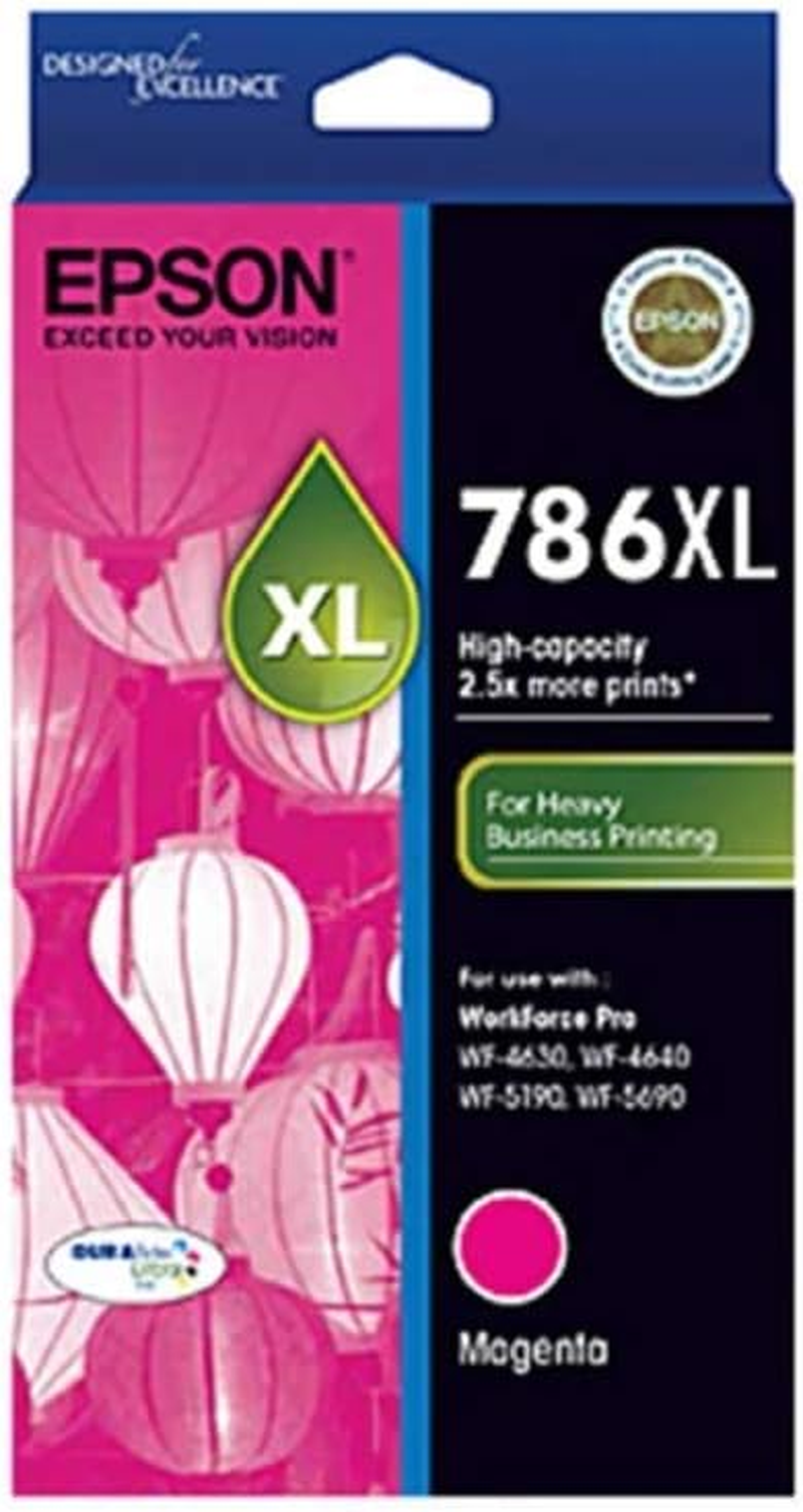 Epson 786XL - High Capacity Durabrite - Yellow Ink Cartridge for WF-4630, WF-4640, Single Pack, C13T787492